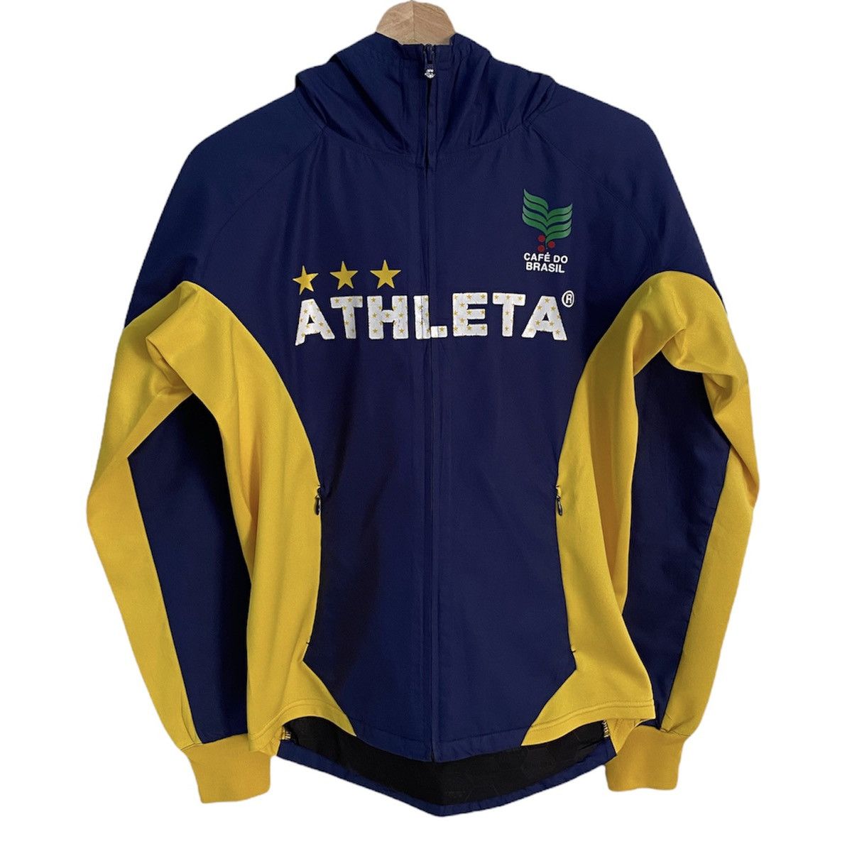 image of Athletic Vintage Athleta Brazil Zipper Light Jacket in Navy, Men's (Size Small)