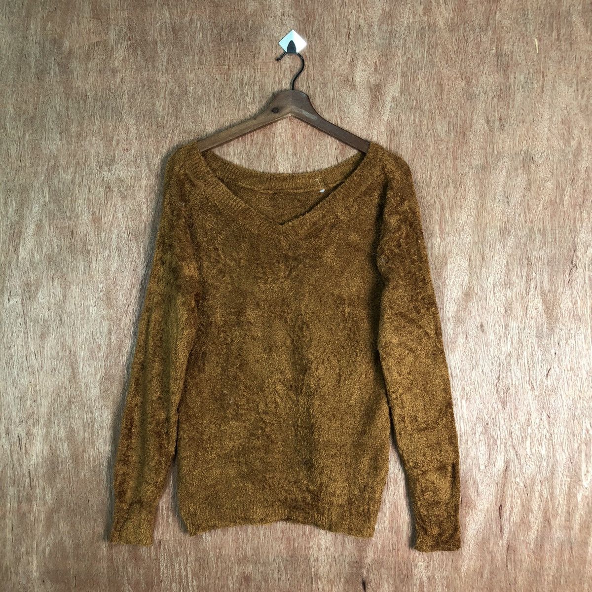 image of Homespun Knitwear Rode Picnic Shag Shaggy Fur Mohair Knitwear 6520 in Brown, Men's (Size Medium)