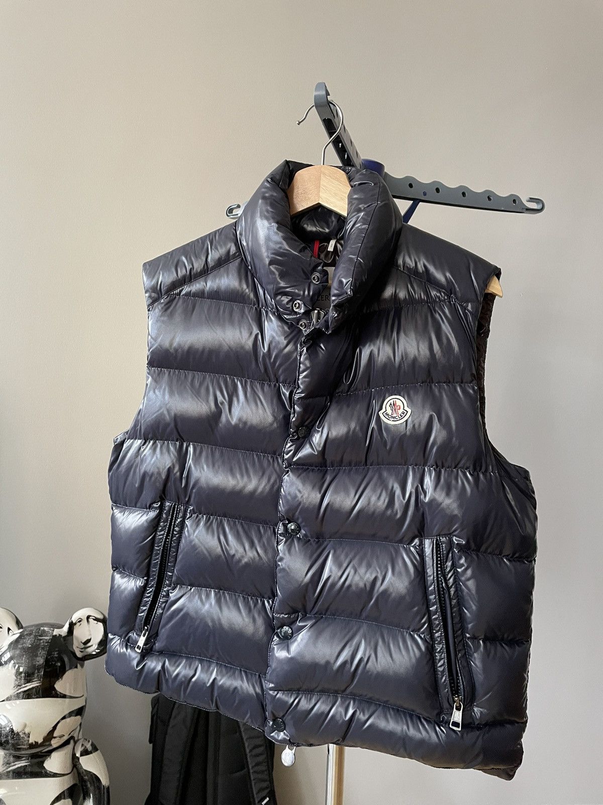 Navy blue moncler vest hotsell