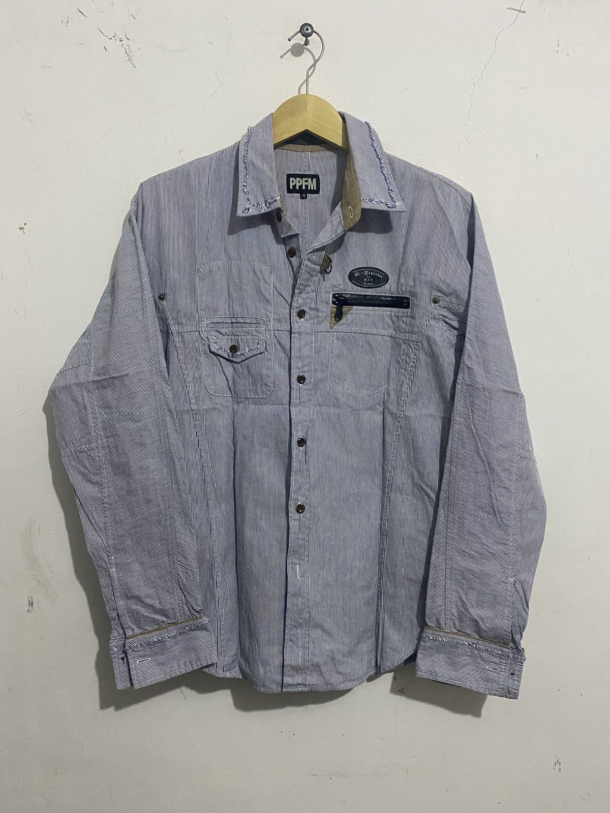 14th Addiction × KMRii × Yasuyuki Ishii 💸BINDINGOFFER💸Ppfm Eastern Rock Stripe Shirt Size US M / EU 48-50 / 2 - 1 Thumbnail