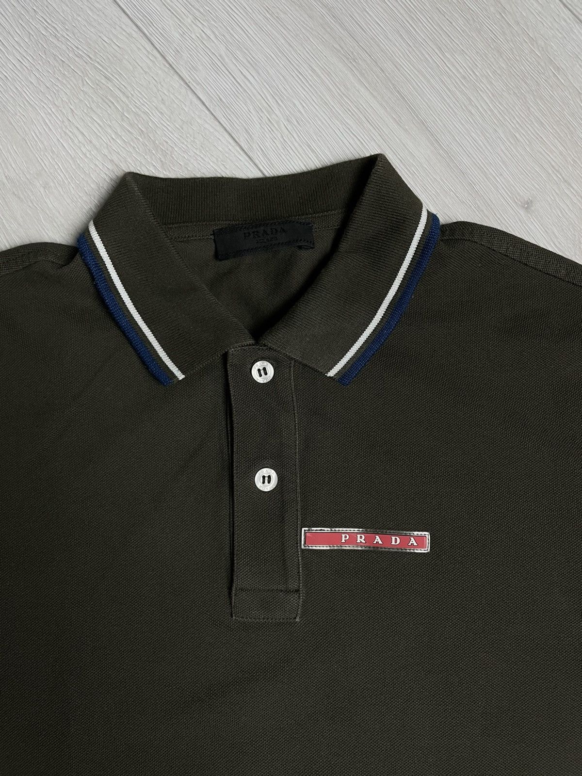 Prada Prada Red Tab Brown Polo Shirt Size US S / EU 44-46 / 1 - 3 Thumbnail