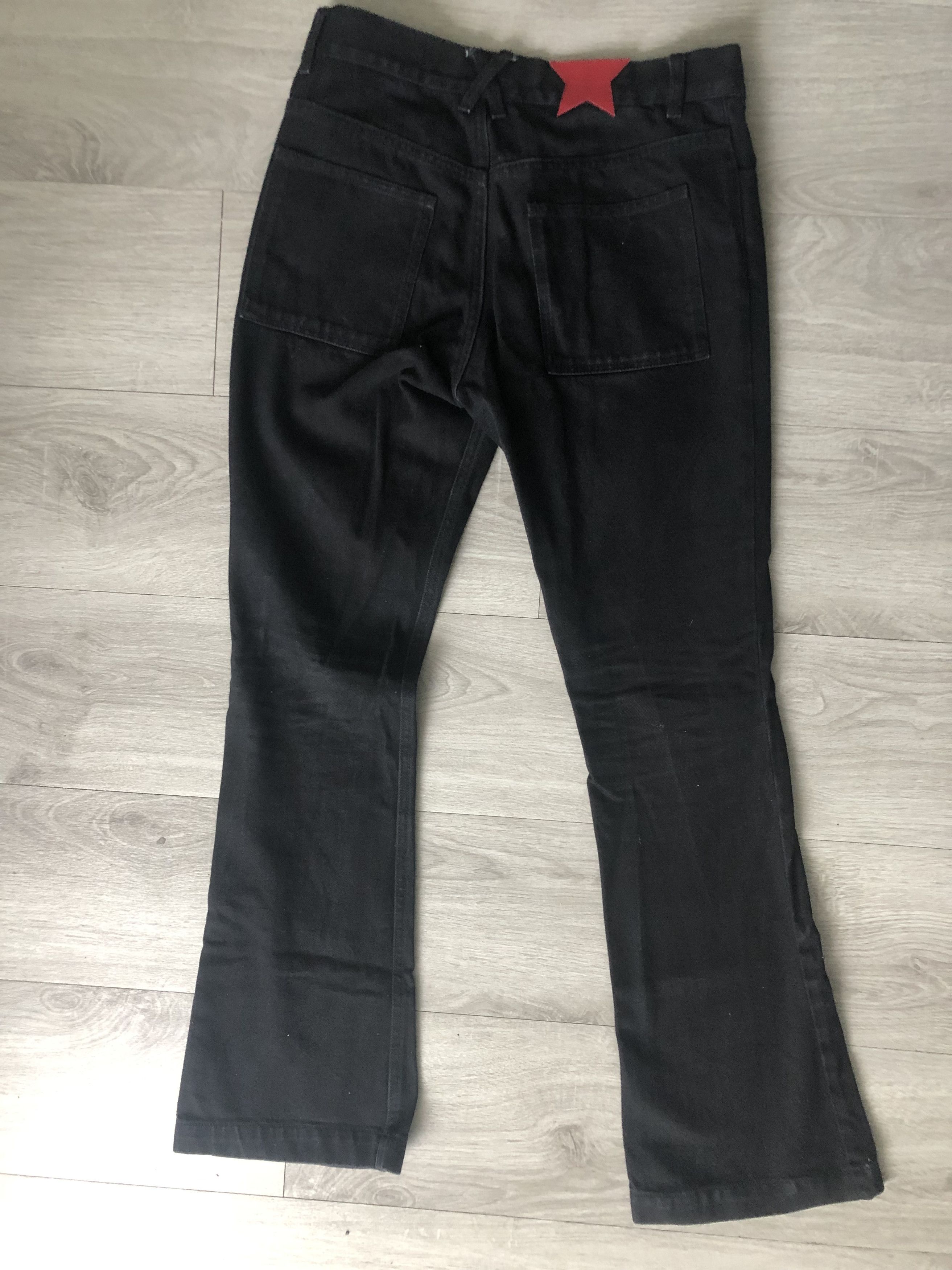 Sangiev Sangiev Black Embroidered Flared Jeans | Grailed