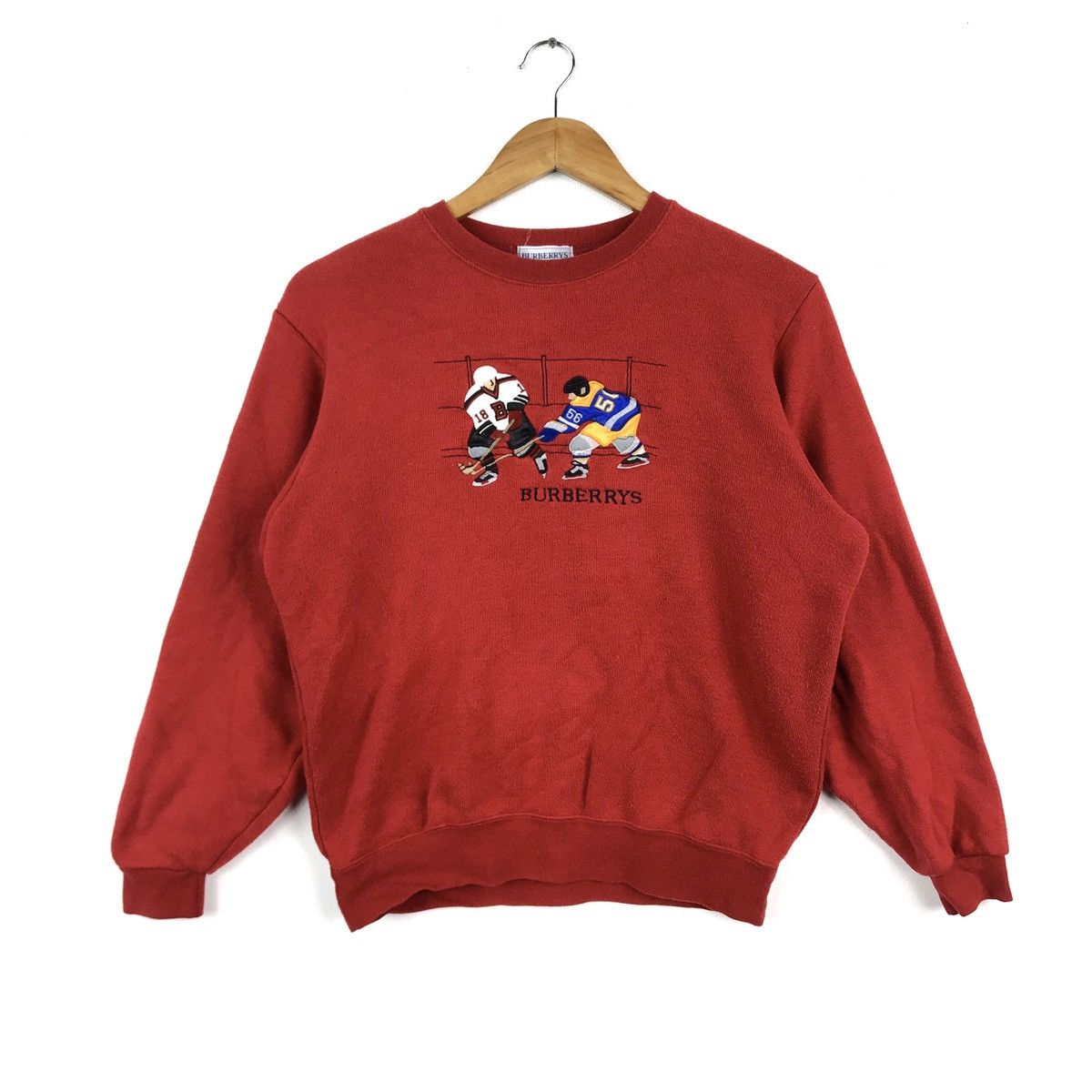 Burberry × Vintage Vintage Burberrys London England Ice Hockey Logo Sweatshirt Size US S / EU 44-46 / 1 - 1 Thumbnail