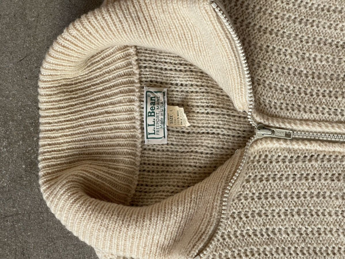 L.L. Bean Vintage LLBean wool knit zip up sweater Size US L / EU 52-54 / 3 - 2 Thumbnail