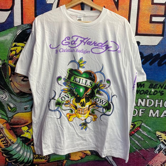 Skulls Y2K Ed Hardy Skull Tee Shirt Size XL | Grailed