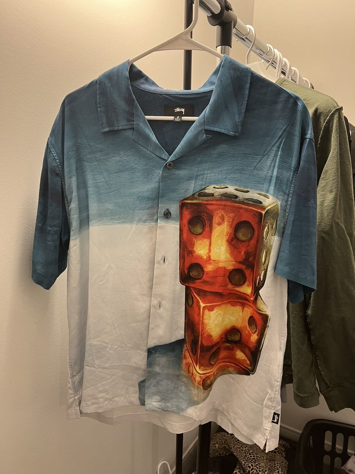 Stussy dice discount painting shirt