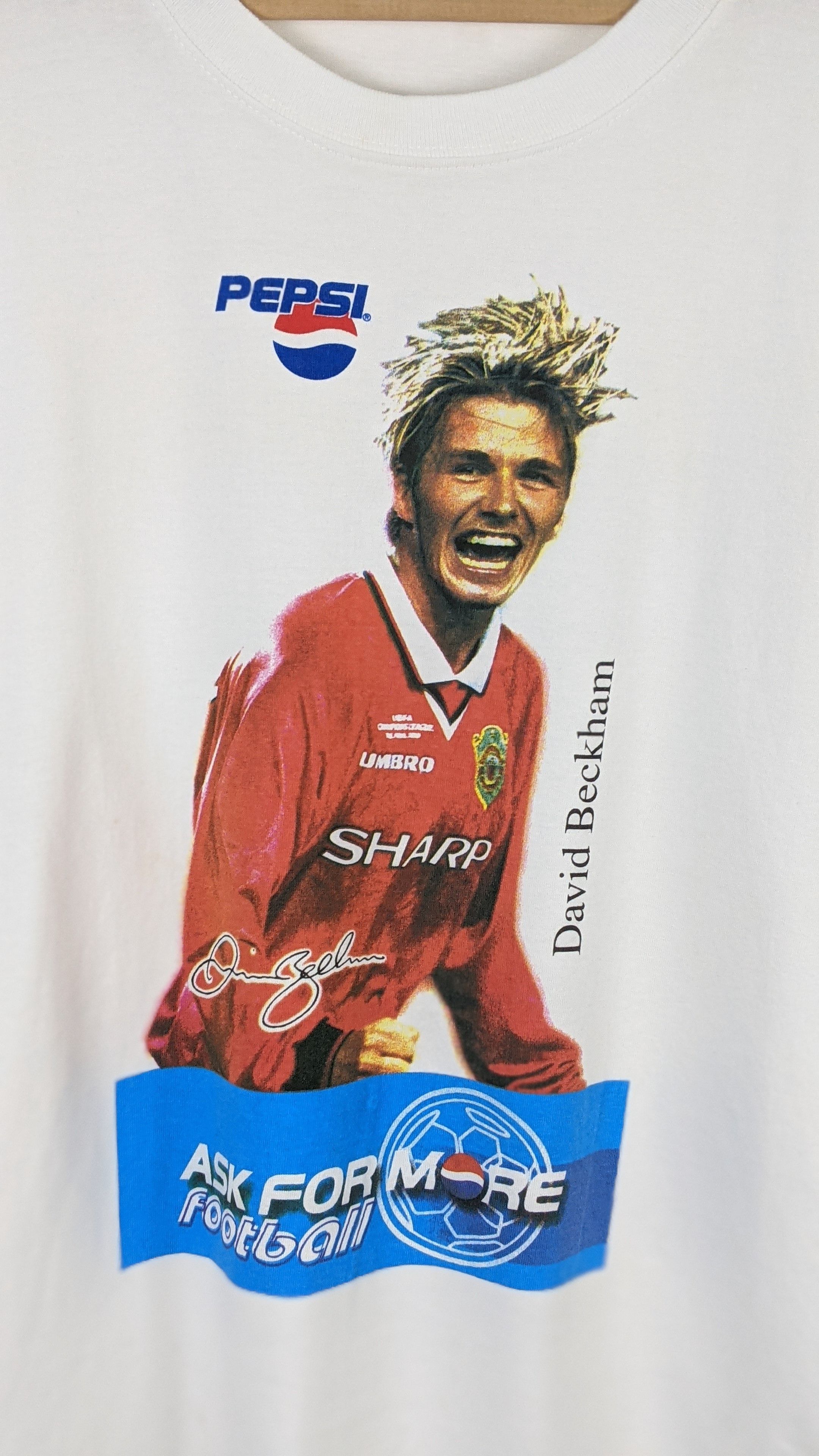 Pepsi Vintage David Beckham Pepsi Promo Ads Shirt Size US XL / EU 56 / 4 - 2 Thumbnail