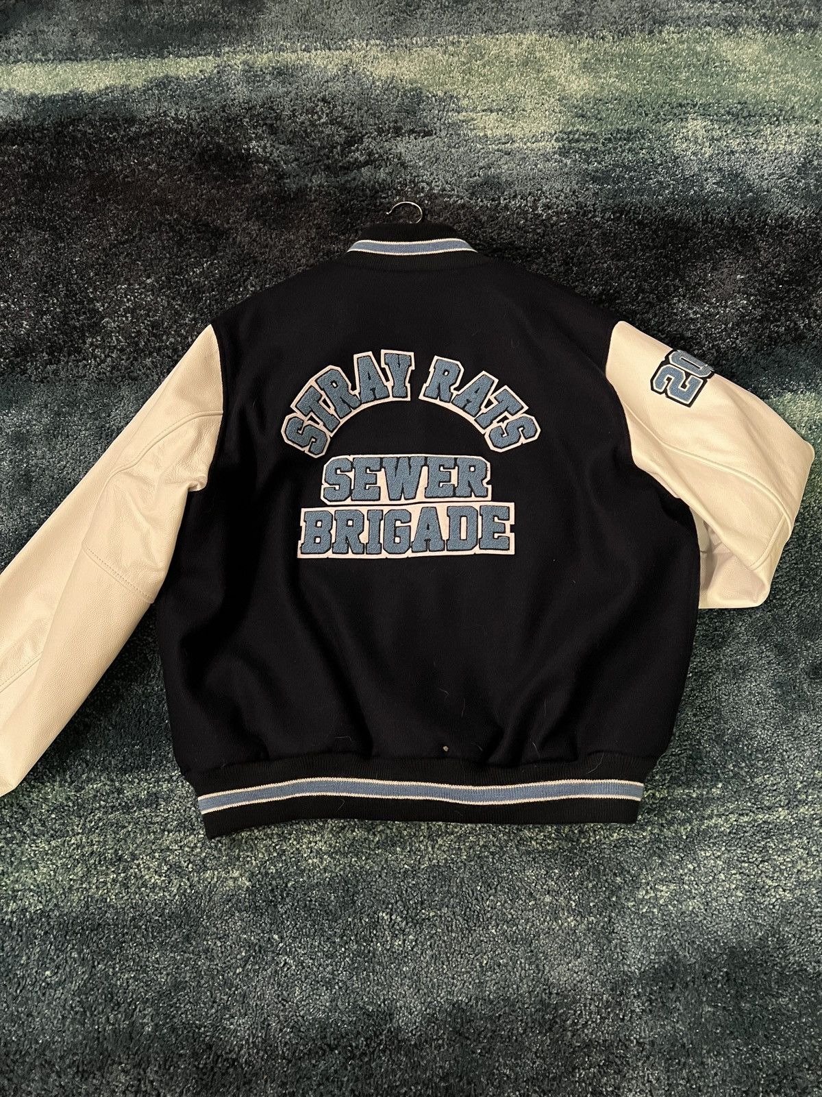 Stray Rats Stray Rats 10th Anniversary Varsity Jacket Blue | Grailed