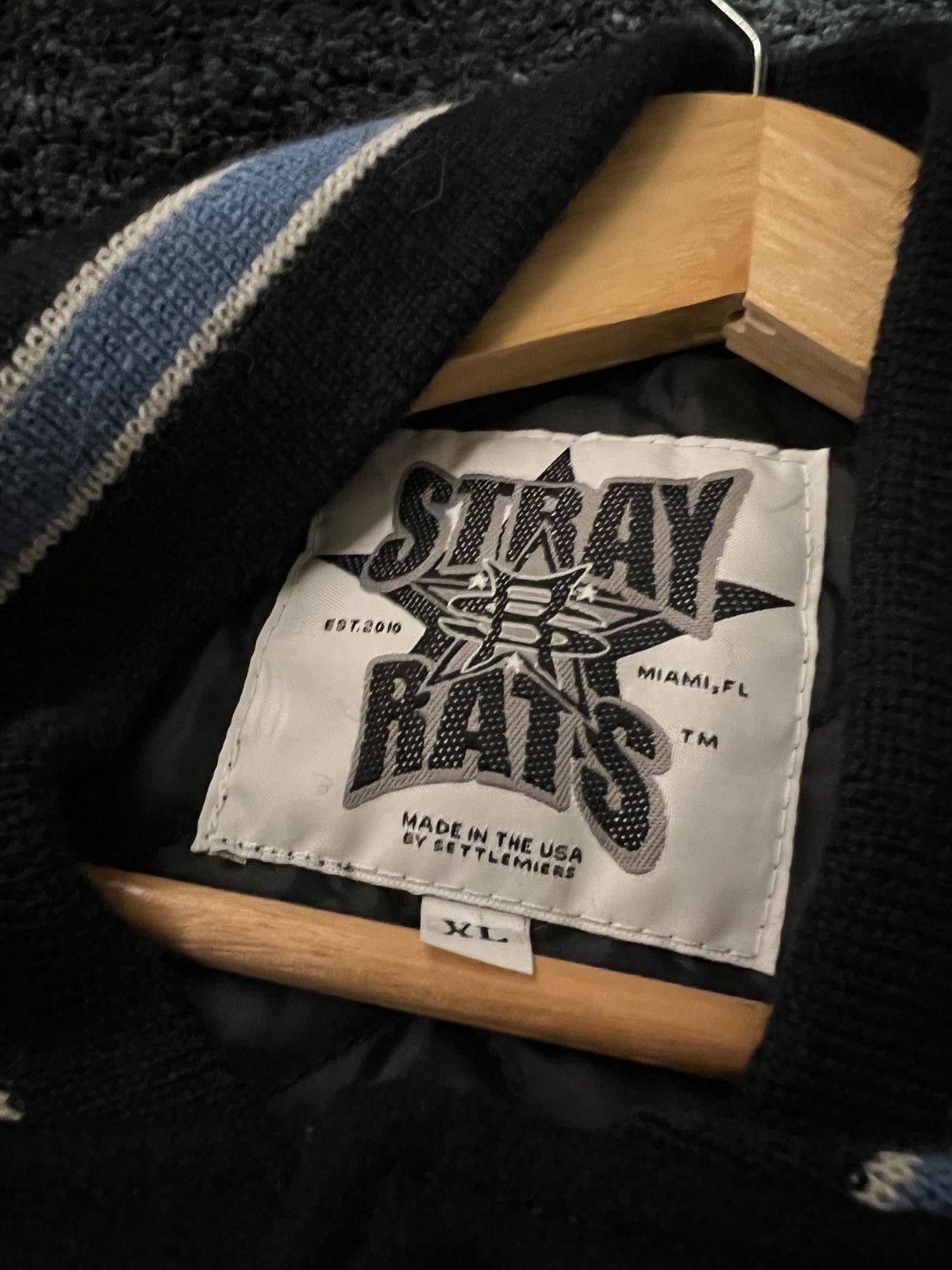 Stray Rats Stray Rats 10th Anniversary Varsity Jacket Blue | Grailed