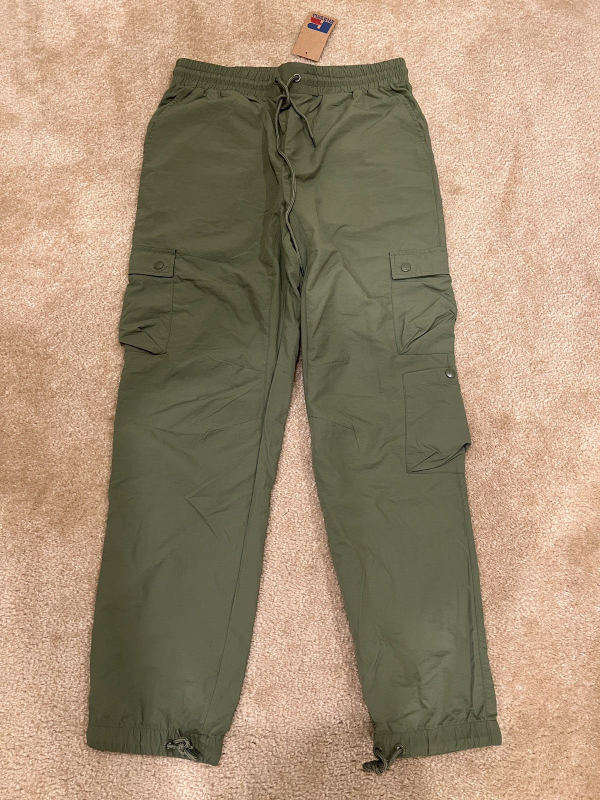 Russell Athletic Nylon baggy straight Utility pocket cargo pants cuff