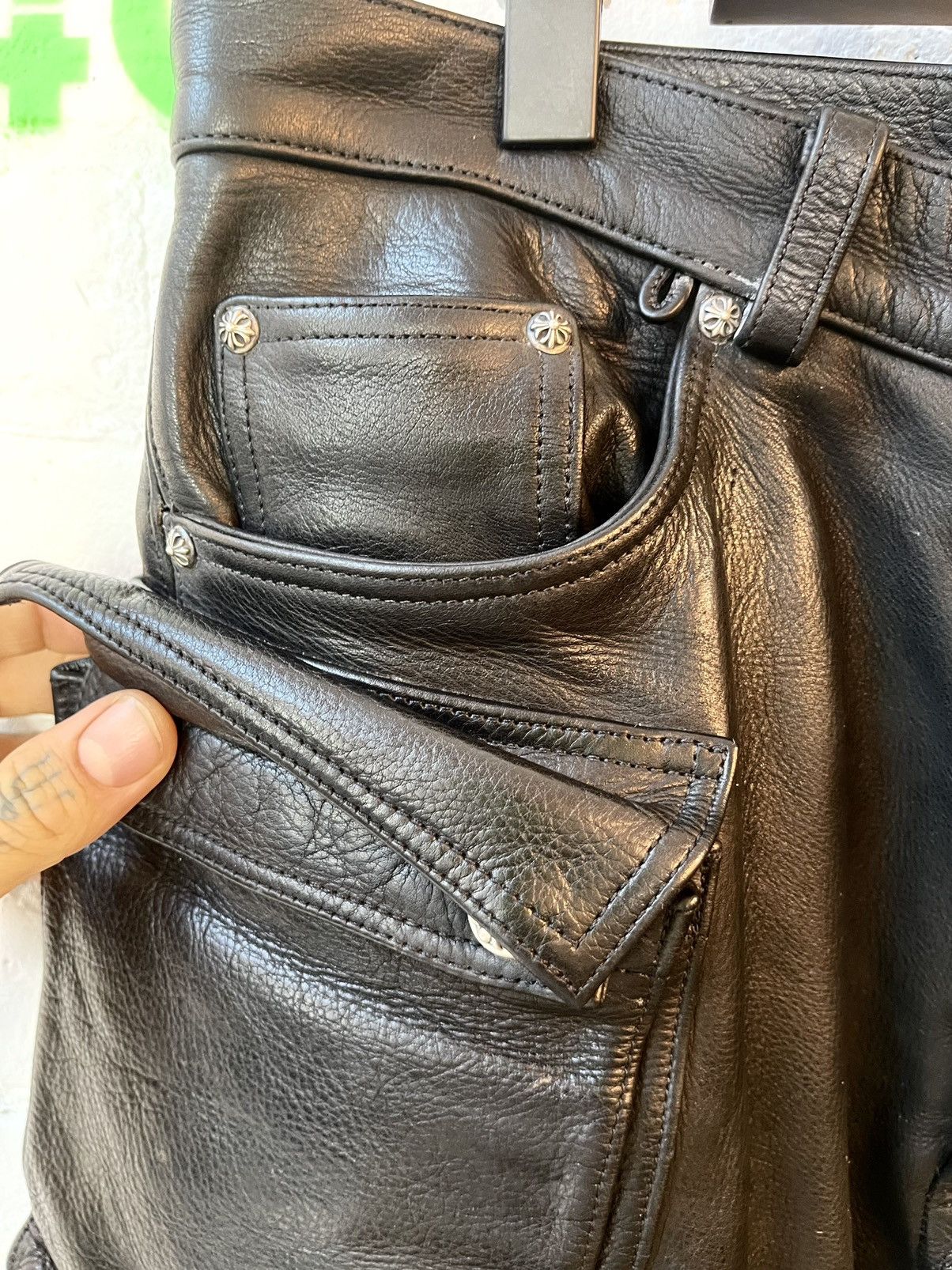 Chrome Hearts Chrome Hearts FULL LEATHER 9PKT Fatigue Cargo Pants Jeans Size US 34 / EU 50 - 6 Thumbnail