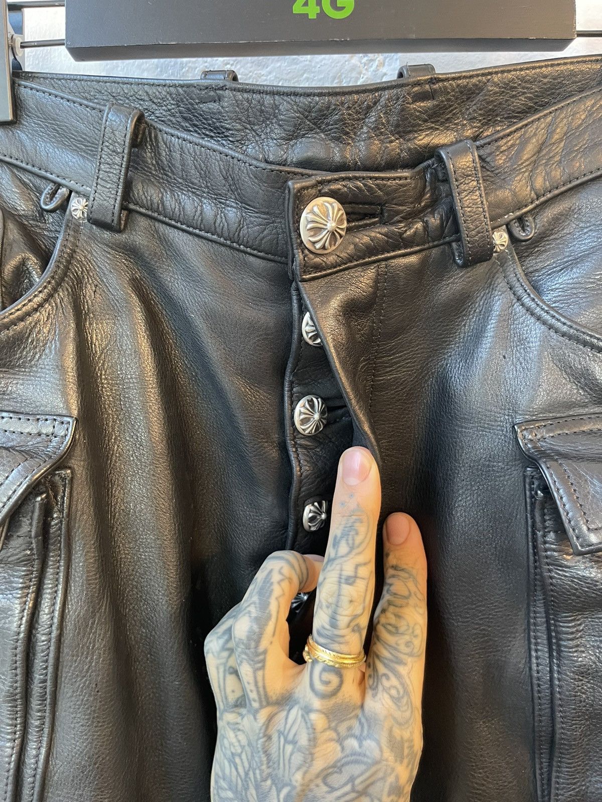 Chrome Hearts Chrome Hearts FULL LEATHER 9PKT Fatigue Cargo Pants Jeans Size US 34 / EU 50 - 7 Thumbnail
