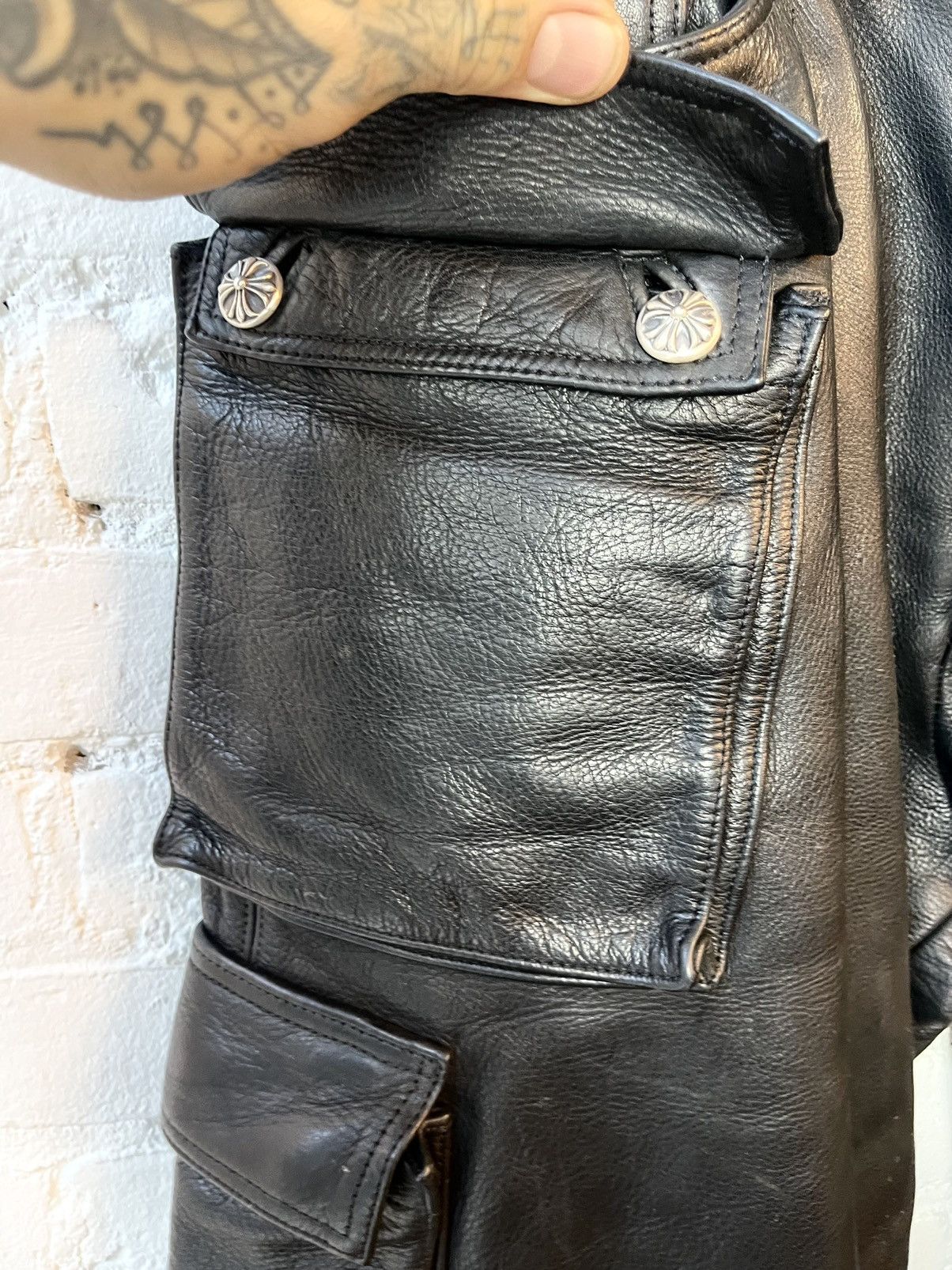 Chrome Hearts Chrome Hearts FULL LEATHER 9PKT Fatigue Cargo Pants Jeans Size US 34 / EU 50 - 5 Thumbnail
