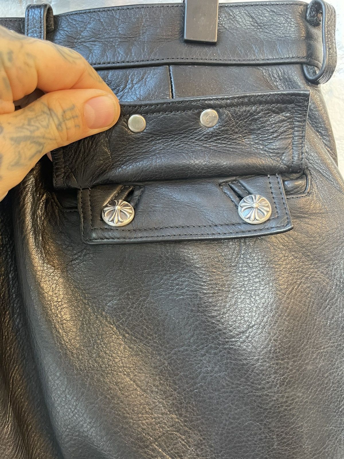 Chrome Hearts Chrome Hearts FULL LEATHER 9PKT Fatigue Cargo Pants Jeans Size US 34 / EU 50 - 14 Thumbnail