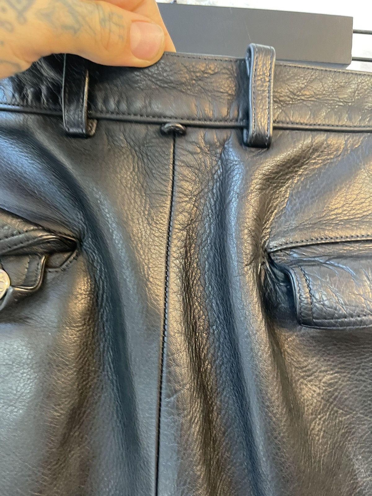 Chrome Hearts Chrome Hearts FULL LEATHER 9PKT Fatigue Cargo Pants Jeans Size US 34 / EU 50 - 17 Thumbnail