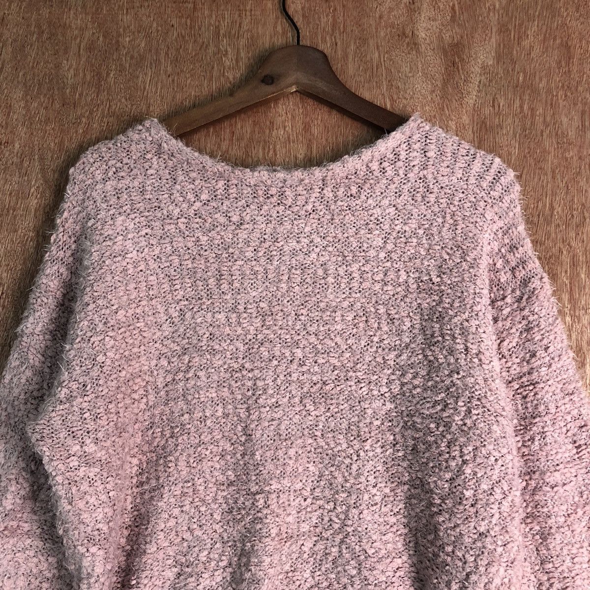 Homespun Knitwear × Japanese Brand VINTAGE Japan GU Pink Mohair Knitwear Size US M / EU 48-50 / 2 - 2 Thumbnail