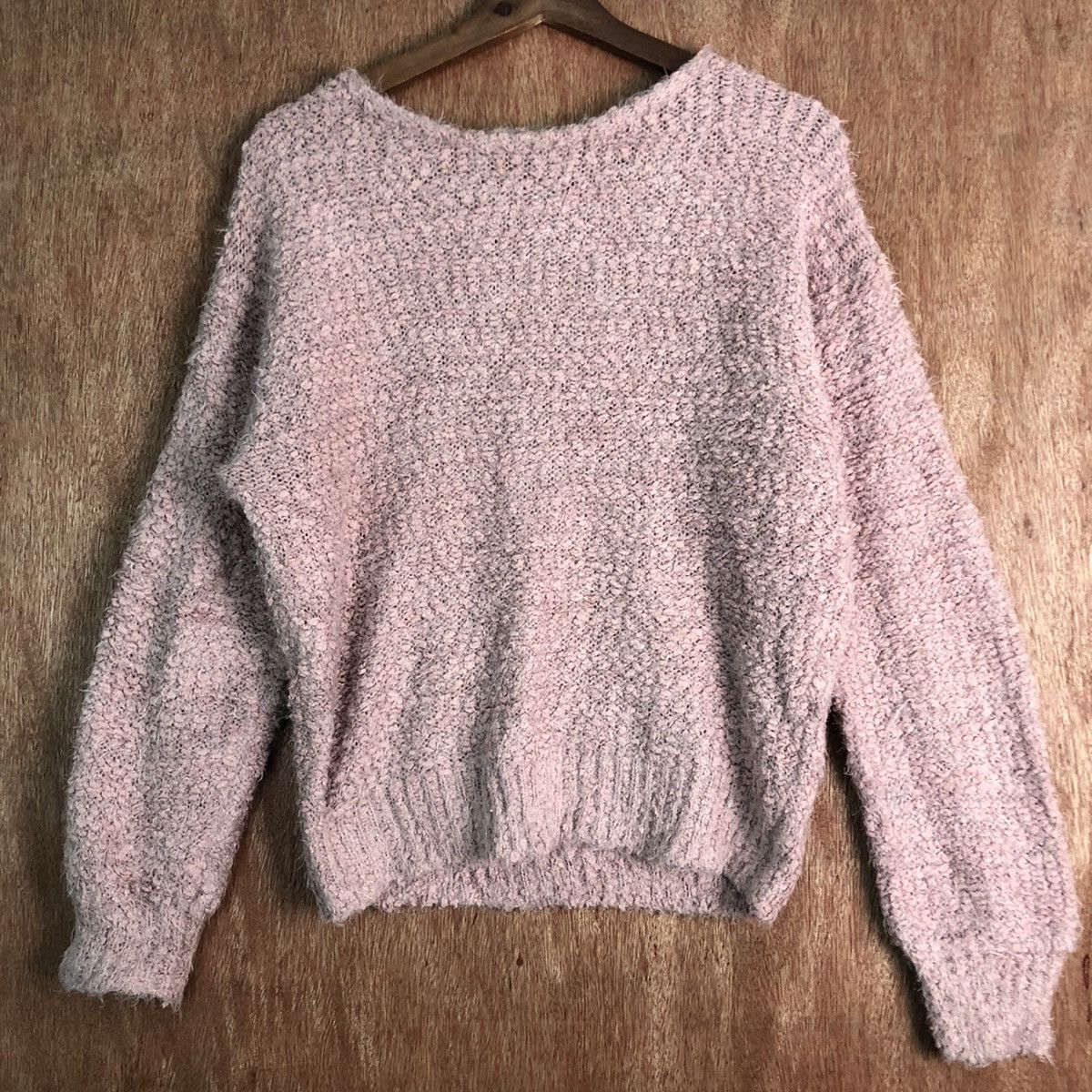 Homespun Knitwear × Japanese Brand VINTAGE Japan GU Pink Mohair Knitwear Size US M / EU 48-50 / 2 - 3 Thumbnail