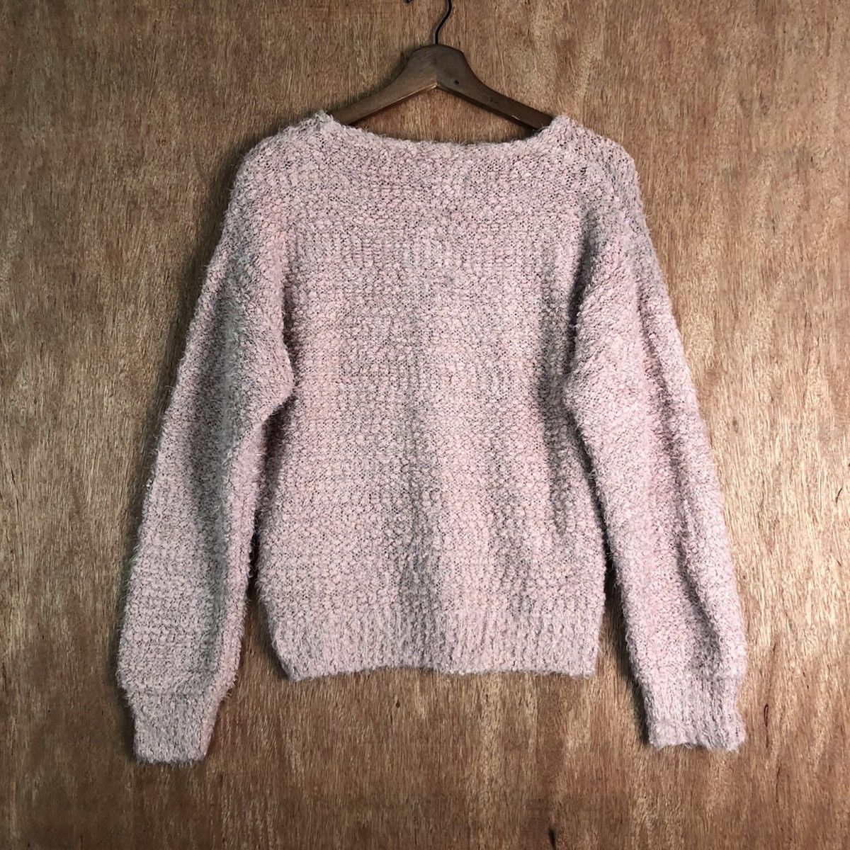 Homespun Knitwear × Japanese Brand VINTAGE Japan GU Pink Mohair Knitwear Size US M / EU 48-50 / 2 - 9 Thumbnail