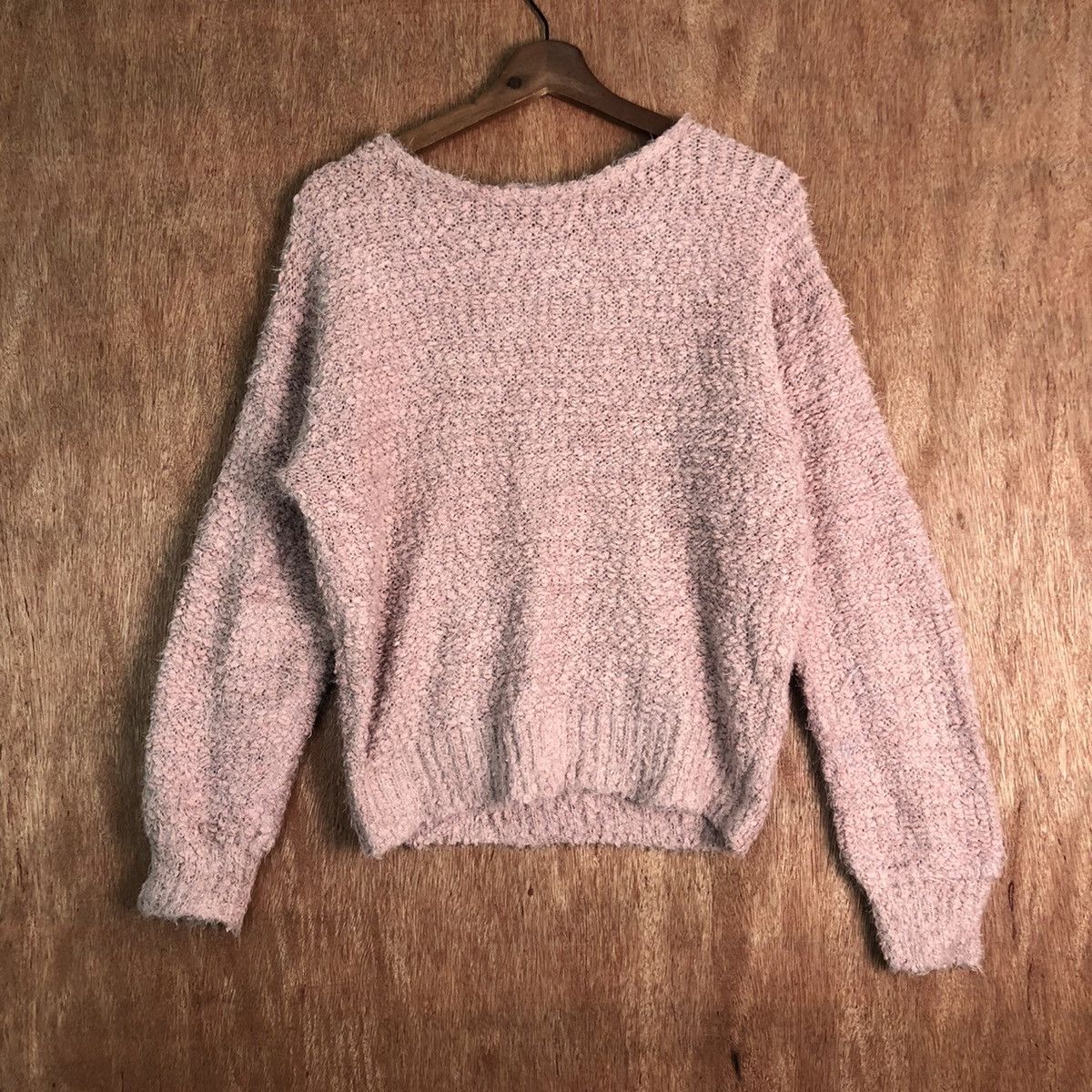 Homespun Knitwear × Japanese Brand VINTAGE Japan GU Pink Mohair Knitwear Size US M / EU 48-50 / 2 - 1 Thumbnail
