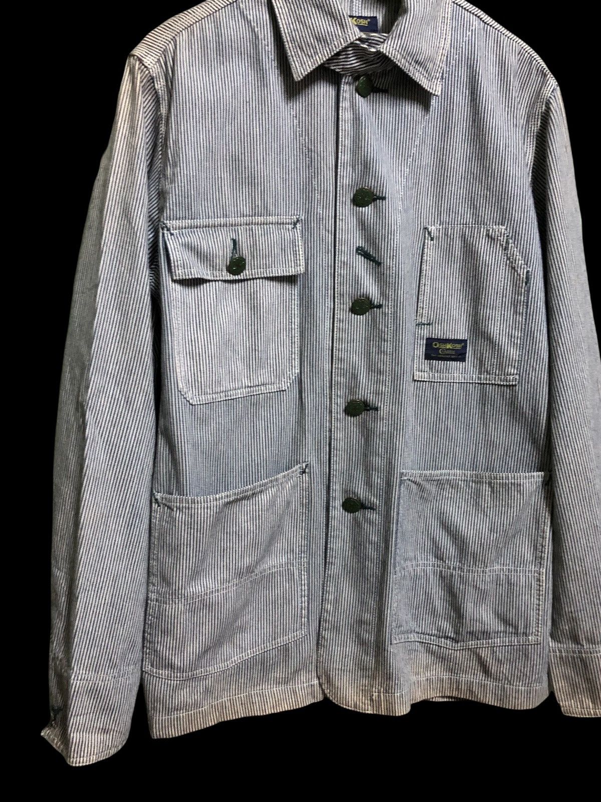 Vintage Oshkosh Hickory Stripe Railroad Chore Jacket