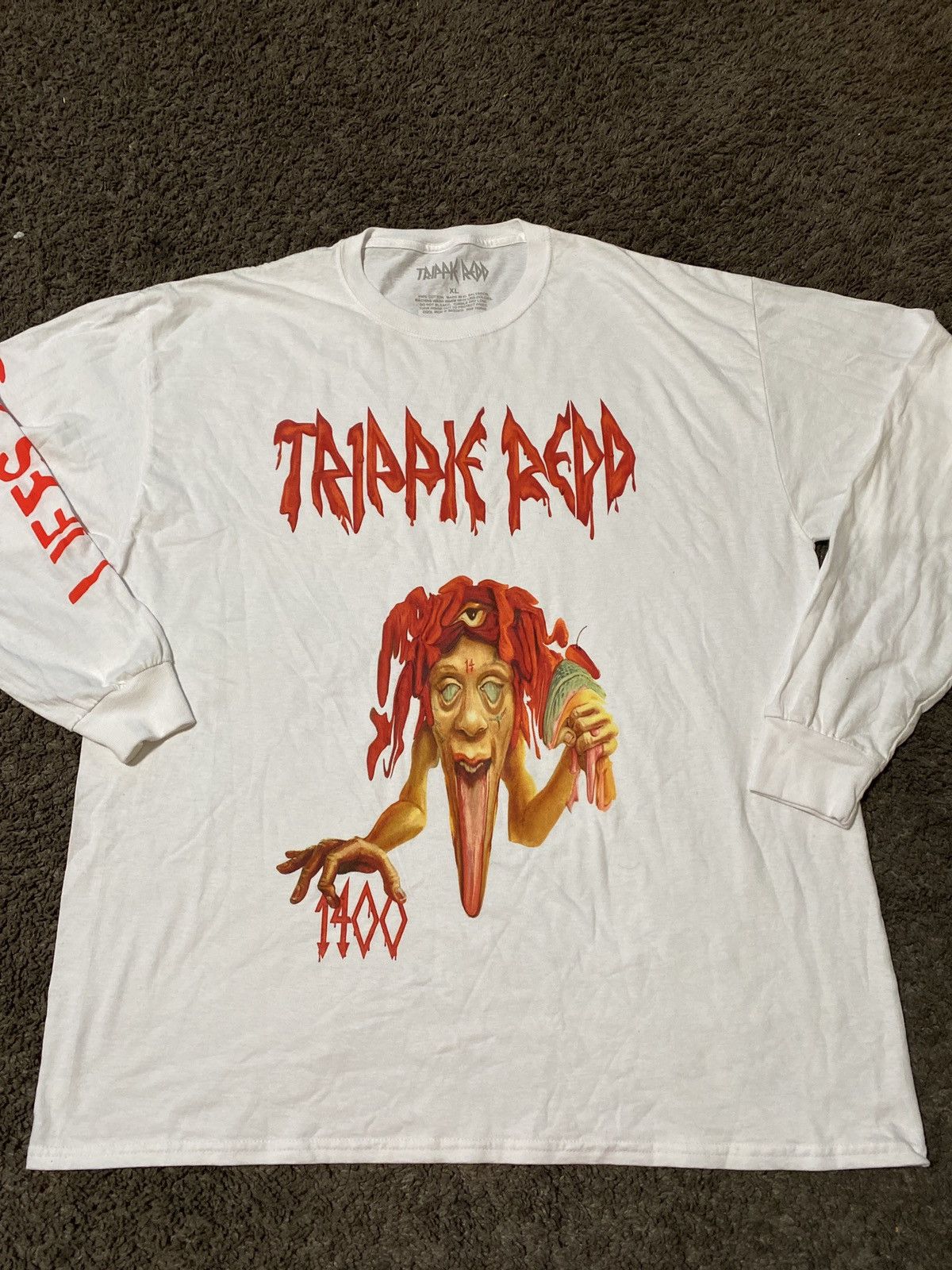 Urban Outfitters Trippie redd white long sleeve Size XL | Grailed