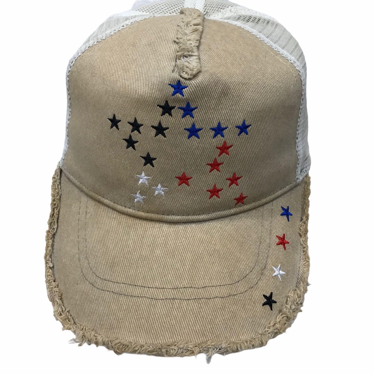 Designer Star Logo Distressed Trucker Hats Caps Size ONE SIZE - 4 Thumbnail