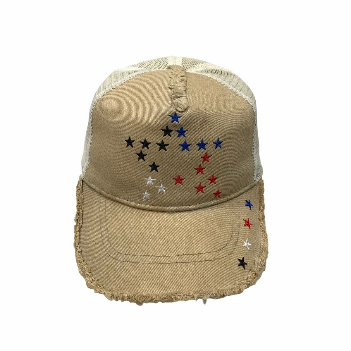 Designer Star Logo Distressed Trucker Hats Caps Size ONE SIZE - 3 Thumbnail