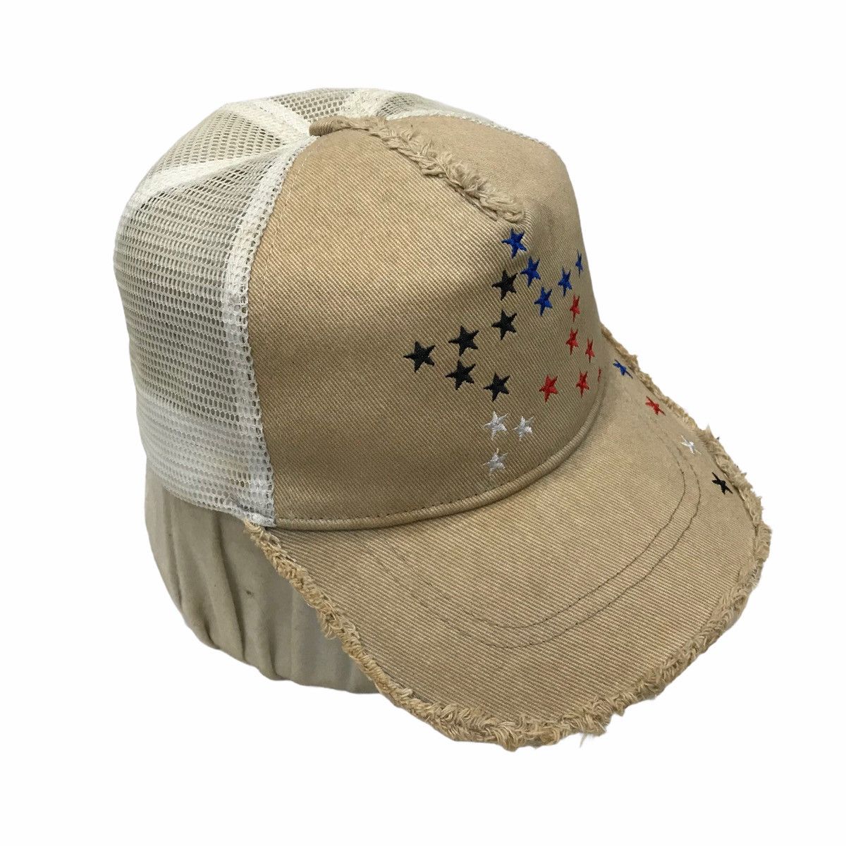 Designer Star Logo Distressed Trucker Hats Caps Size ONE SIZE - 2 Thumbnail