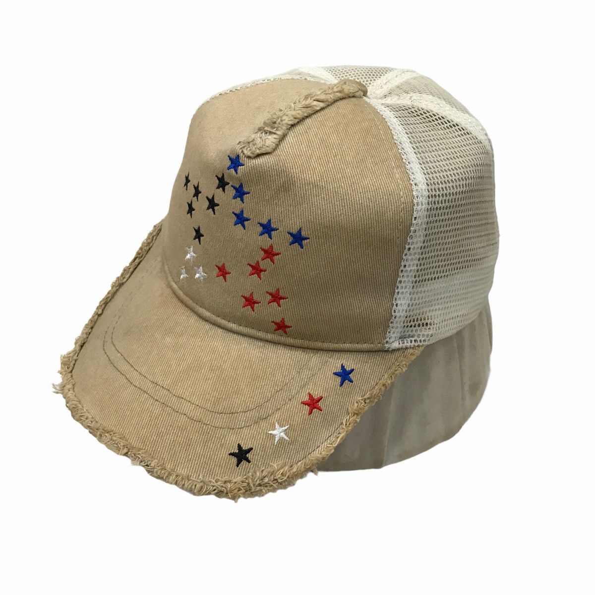 Designer Star Logo Distressed Trucker Hats Caps Size ONE SIZE - 1 Thumbnail