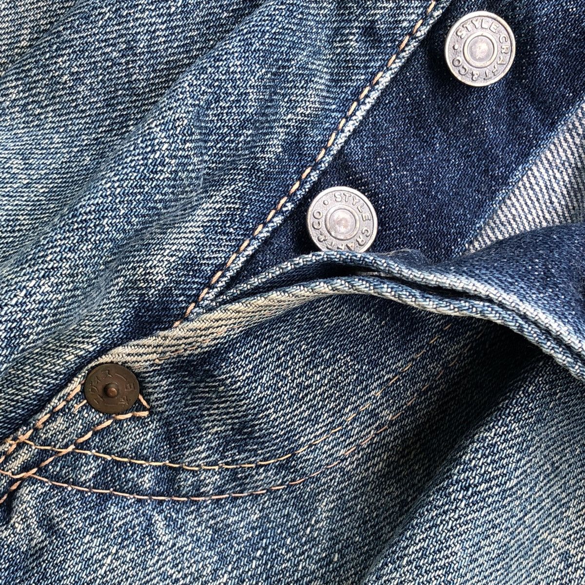 Vintage Evisu No.2 Daicock Japan Ripped Denim Selvadge