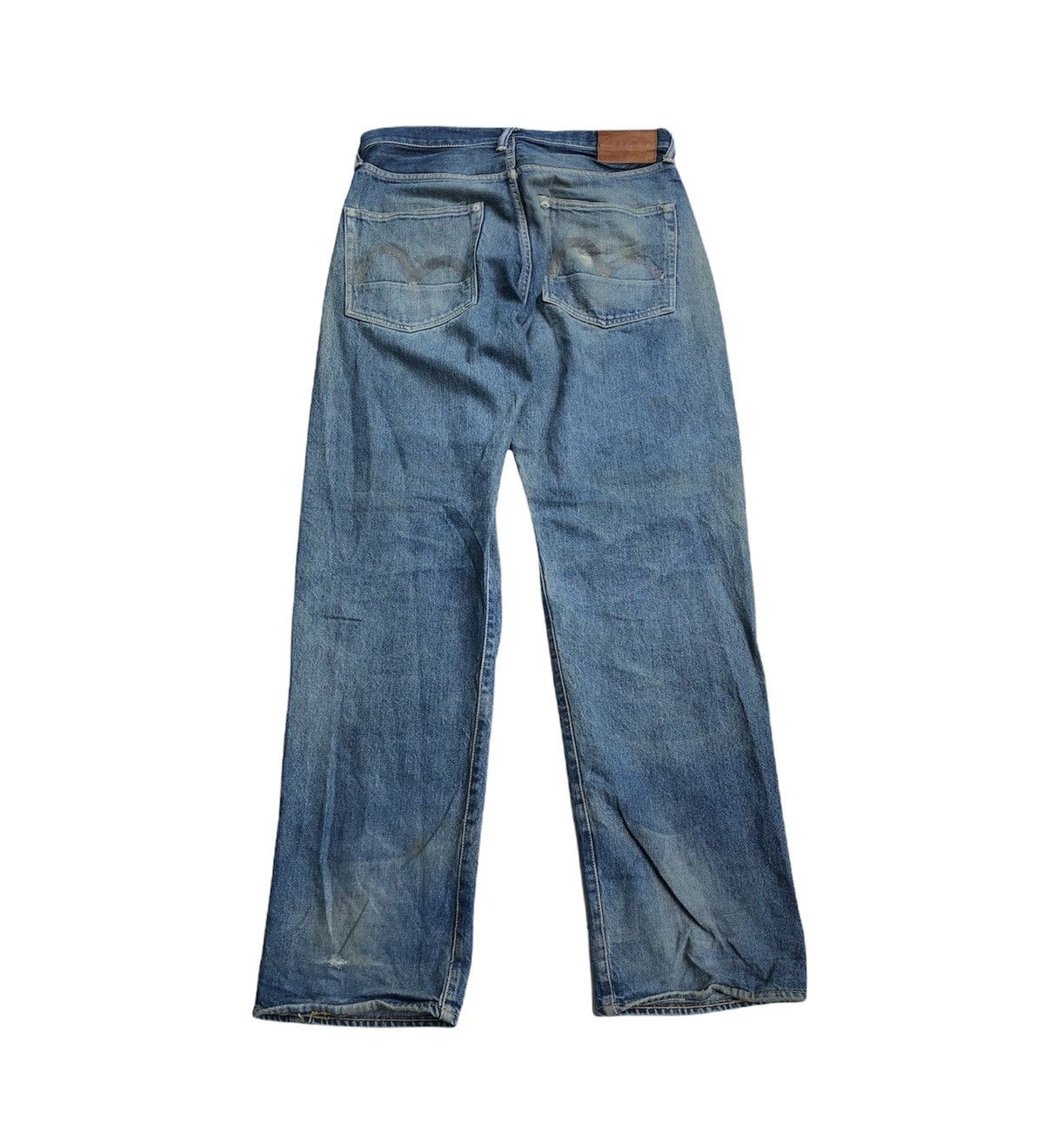Vintage Evisu No.2 Daicock Japan Ripped Denim Selvadge