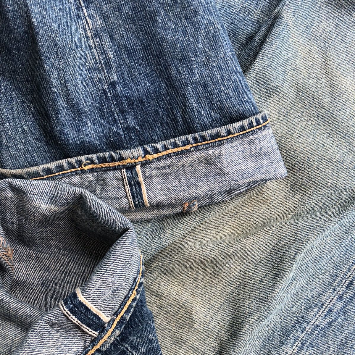Vintage Evisu No.2 Daicock Japan Ripped Denim Selvadge