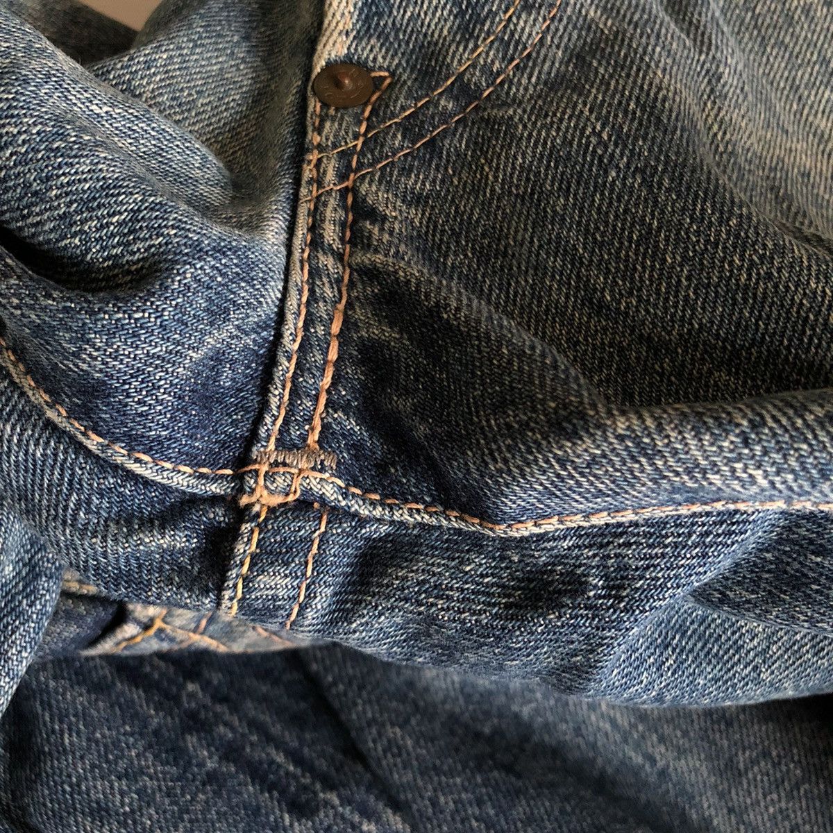 Vintage Evisu No.2 Daicock Japan Ripped Denim Selvadge