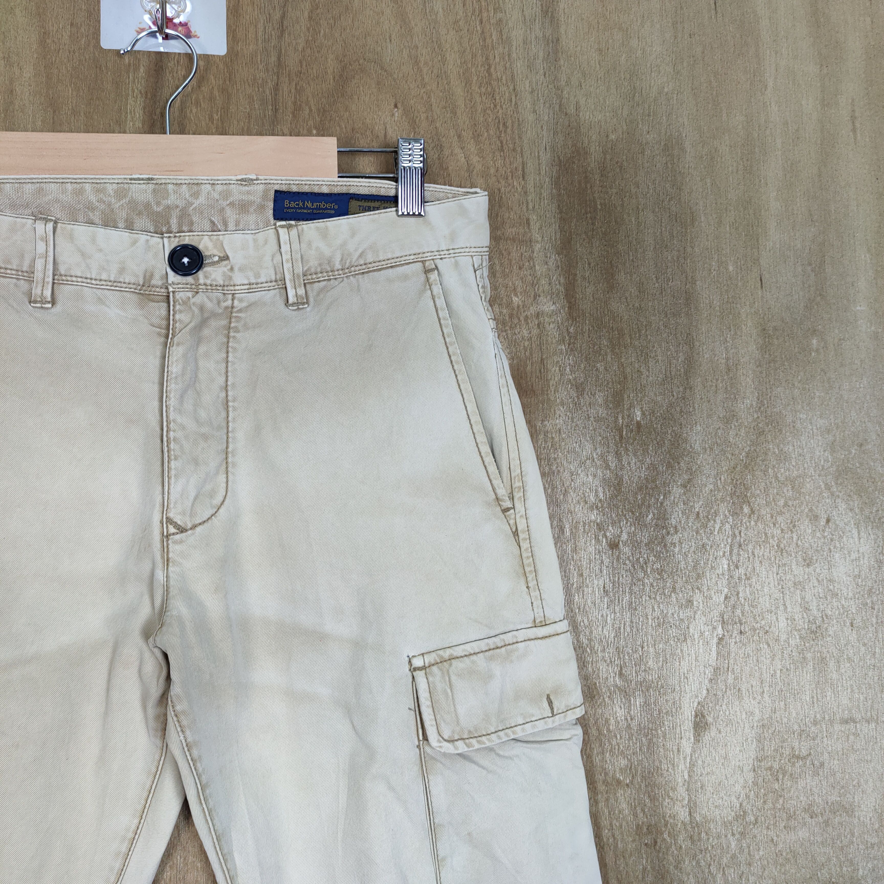 Japanese Brand × Vintage BACK NUMBER FADED DISTRESSED CARGO PANTS Size US 29 - 4 Thumbnail