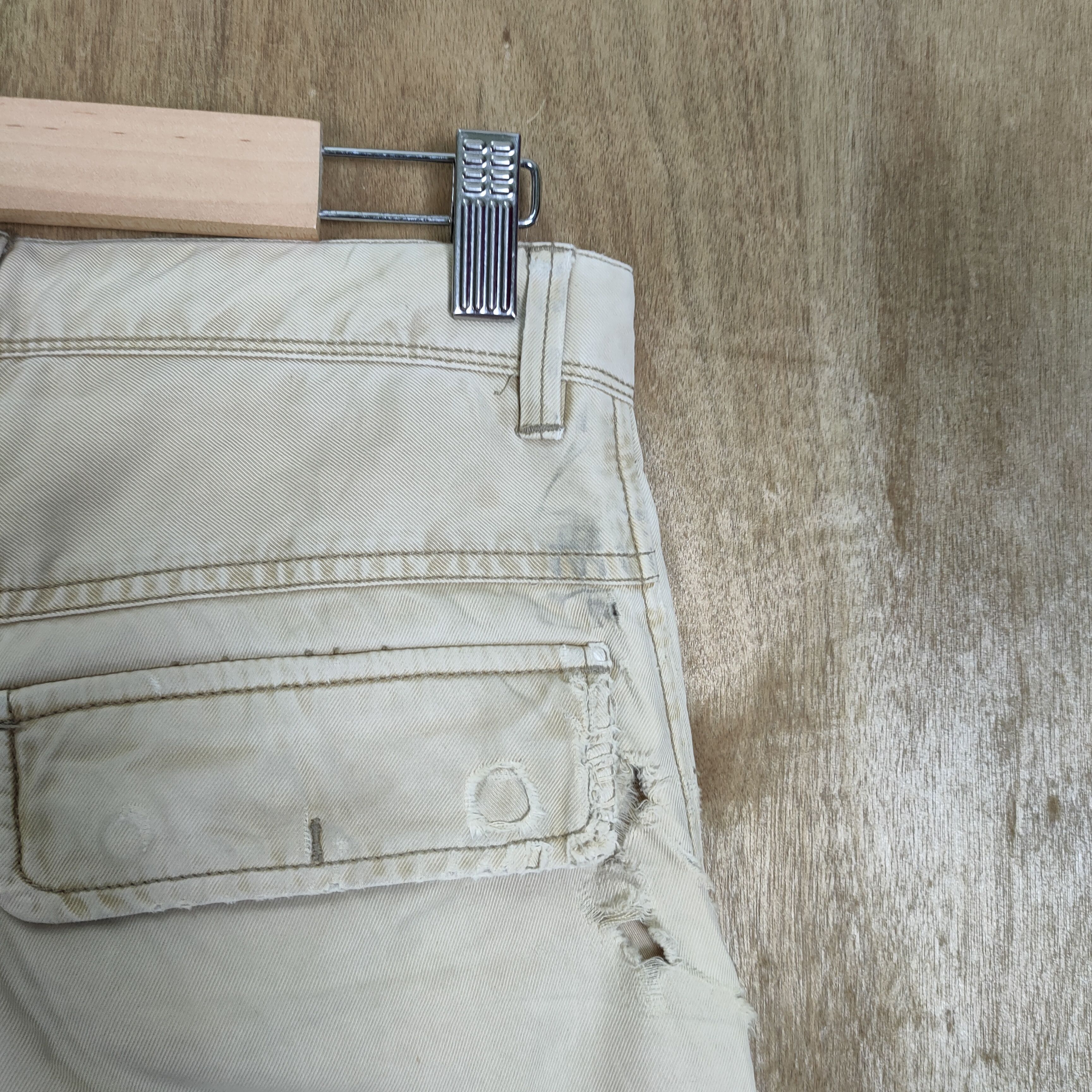 Japanese Brand × Vintage BACK NUMBER FADED DISTRESSED CARGO PANTS Size US 29 - 10 Thumbnail