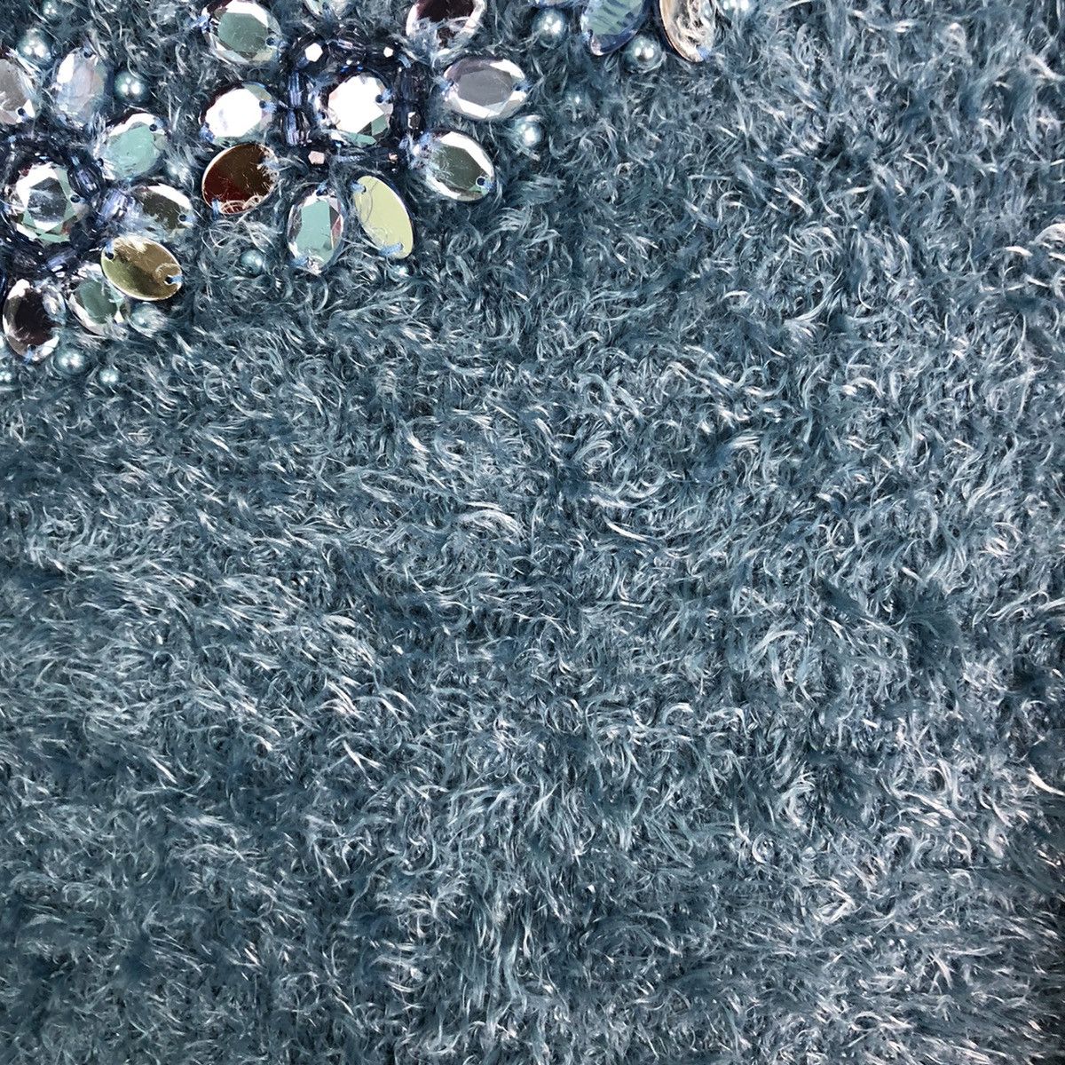 Japanese Brand GU Blue Shag Shaggy Fur Mohair Knitwear #6533 Size S / US 4 / IT 40 - 7 Thumbnail