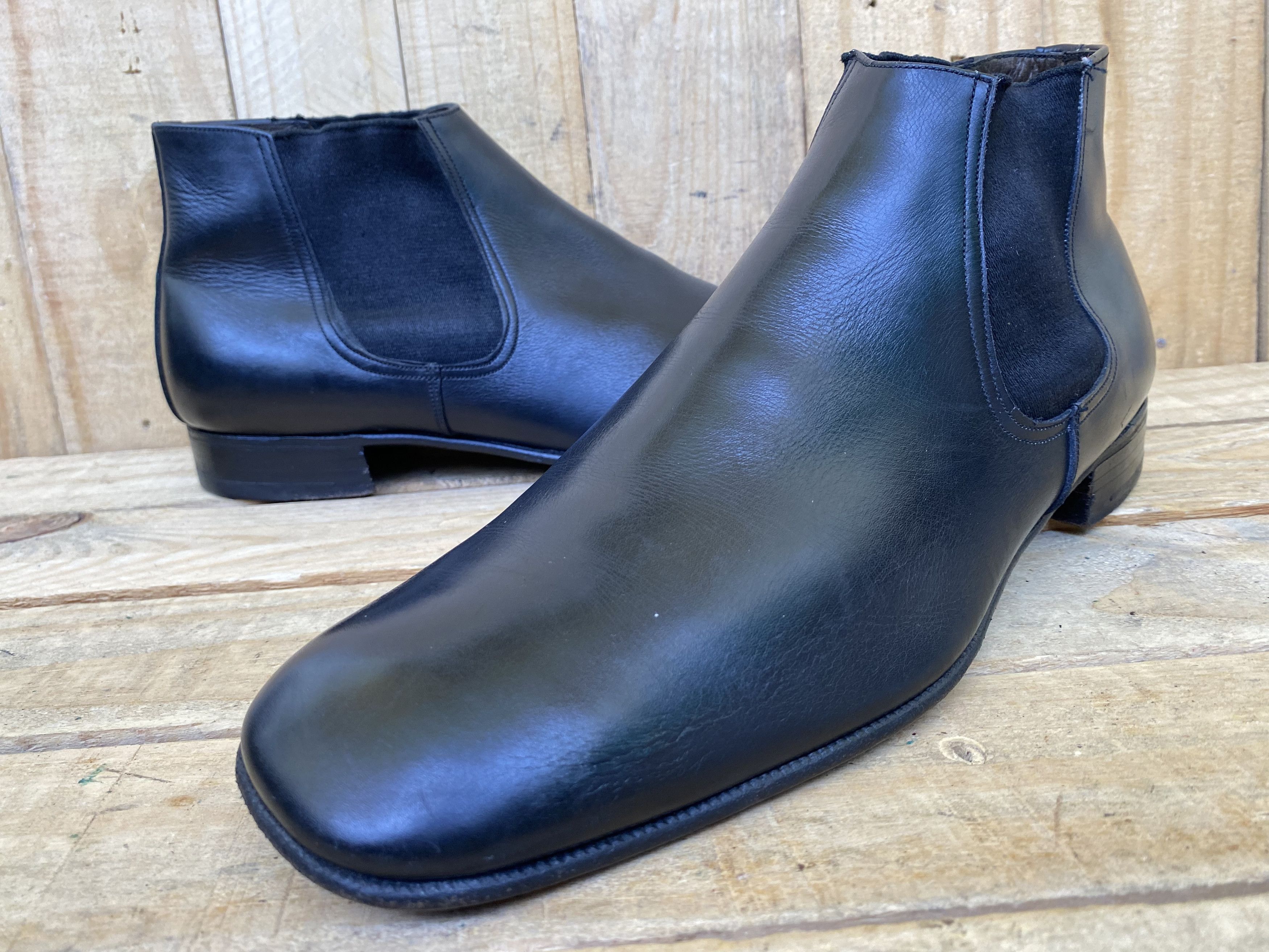 Vintage Vintage Crockett Jones Handgrade Chelsea Squre Toe Boots | Grailed