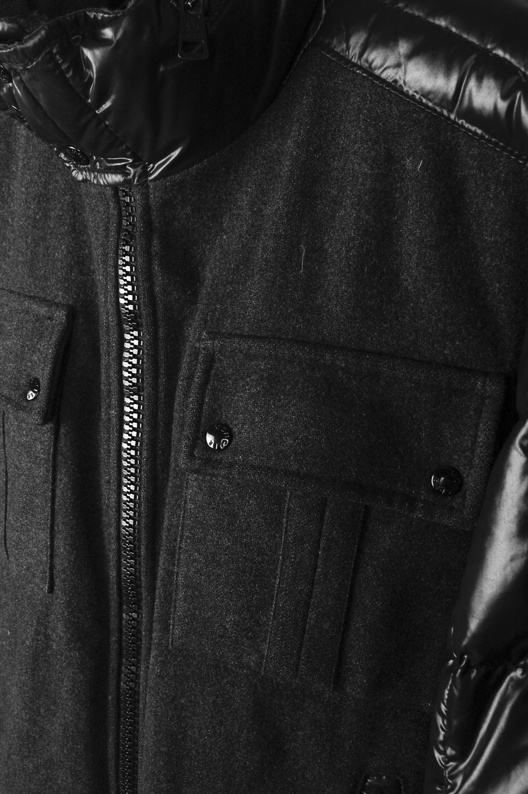 Moncler Moncler Springfield Black Jacket Hidden Hood in size 3 (L) Size US L / EU 52-54 / 3 - 3 Thumbnail