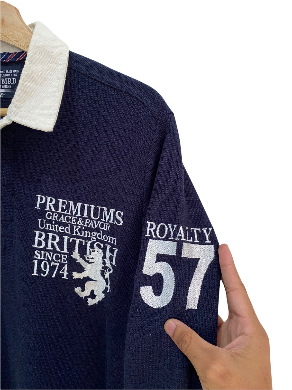New England Outerwear 🔥UNION MADE DINA BIRD ENGLAND UK RUGBY SHIRT Size US S / EU 44-46 / 1 - 4 Thumbnail