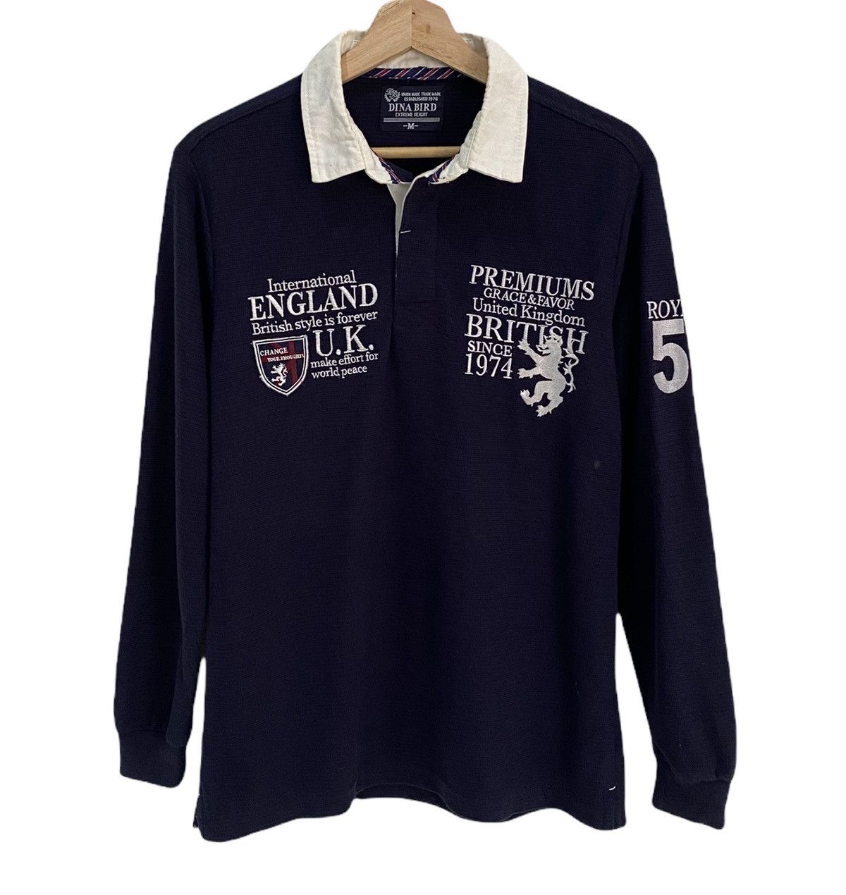 New England Outerwear 🔥UNION MADE DINA BIRD ENGLAND UK RUGBY SHIRT Size US S / EU 44-46 / 1 - 1 Thumbnail