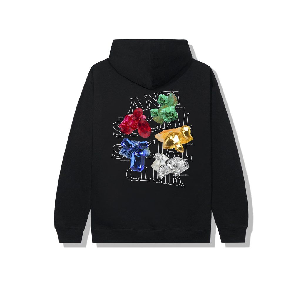 Anti Social Social Club × Members Only DS ASSC outline Logo Crystal Bussin Black Hoodie BAPE KITH Size US L / EU 52-54 / 3 - 6 Thumbnail