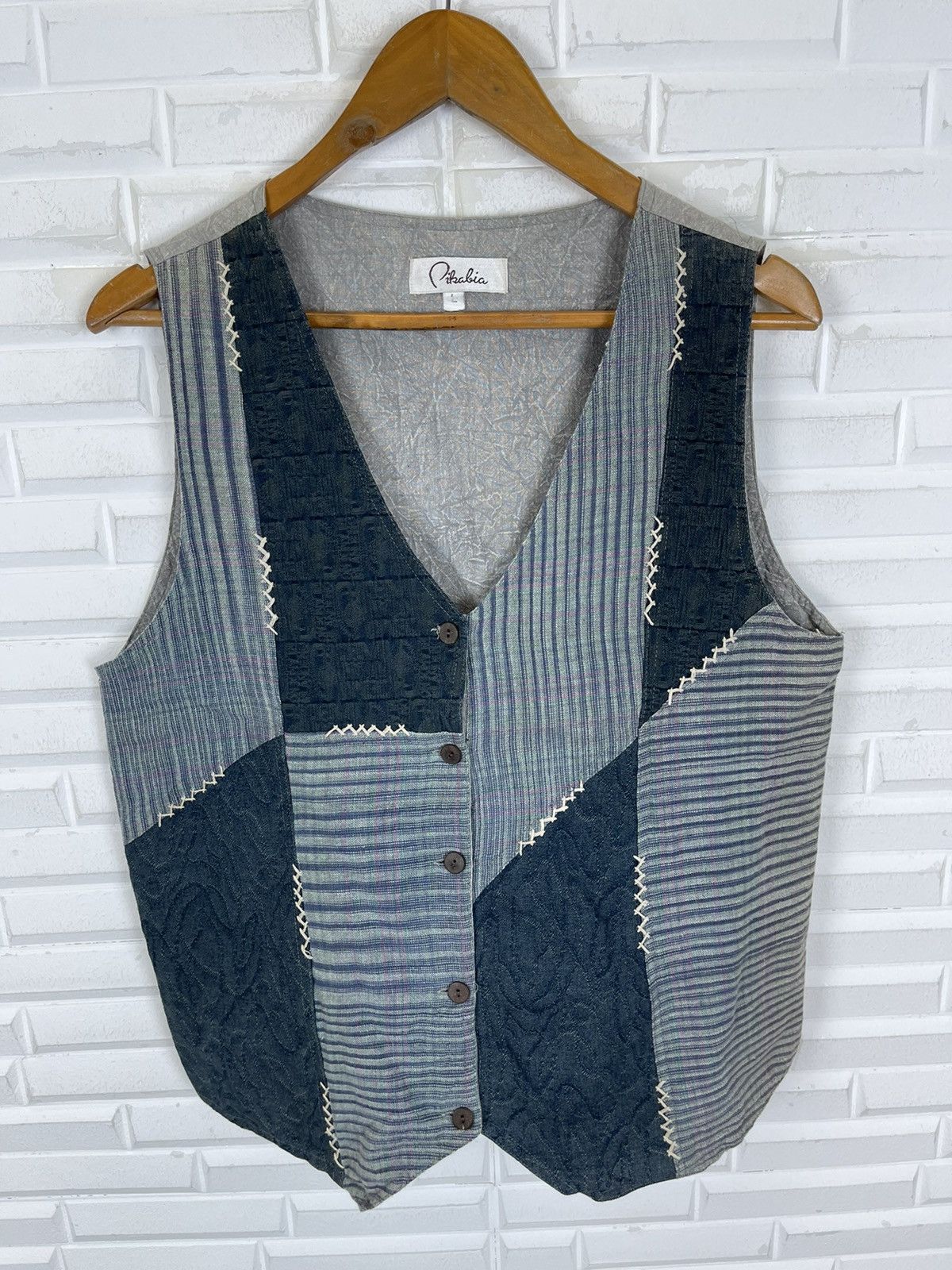 Kapital 90’s Indigo Blue Kapital Insipred Patchworks Vest Size US M / EU 48-50 / 2 - 4 Thumbnail