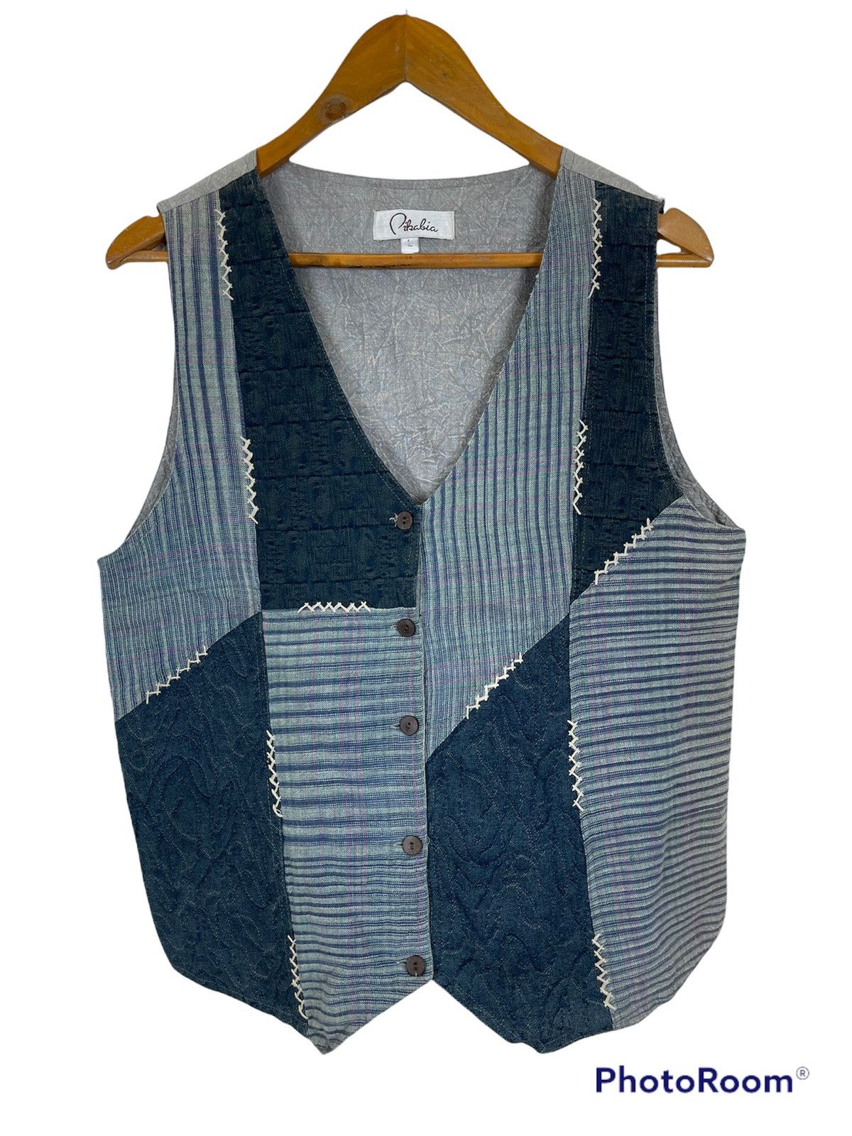 Kapital 90’s Indigo Blue Kapital Insipred Patchworks Vest Size US M / EU 48-50 / 2 - 2 Thumbnail