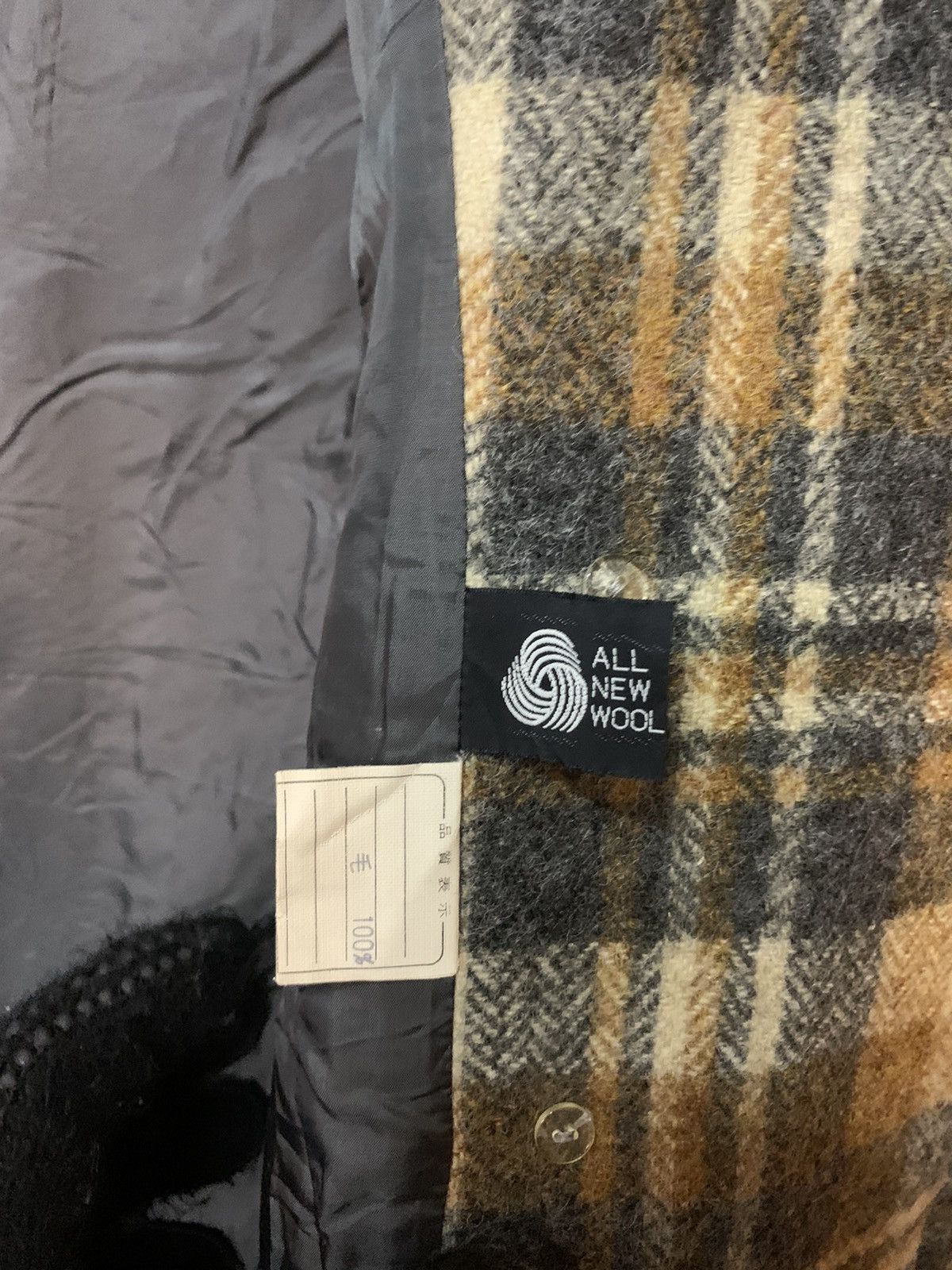 Japanese Brand × Mademoiselle Non Non Vintage Oriental Mademoiselle Plaid Tartan Wool Coat Size US S / EU 44-46 / 1 - 6 Thumbnail