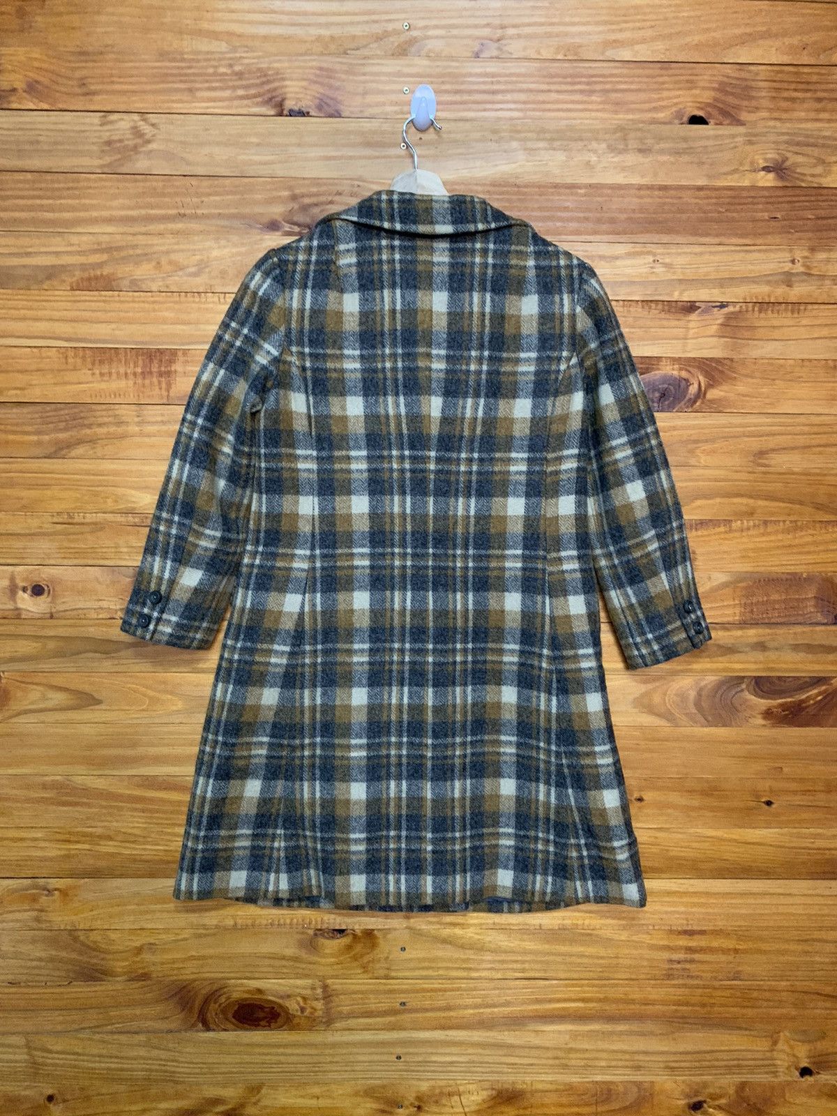 Japanese Brand × Mademoiselle Non Non Vintage Oriental Mademoiselle Plaid Tartan Wool Coat Size US S / EU 44-46 / 1 - 4 Thumbnail