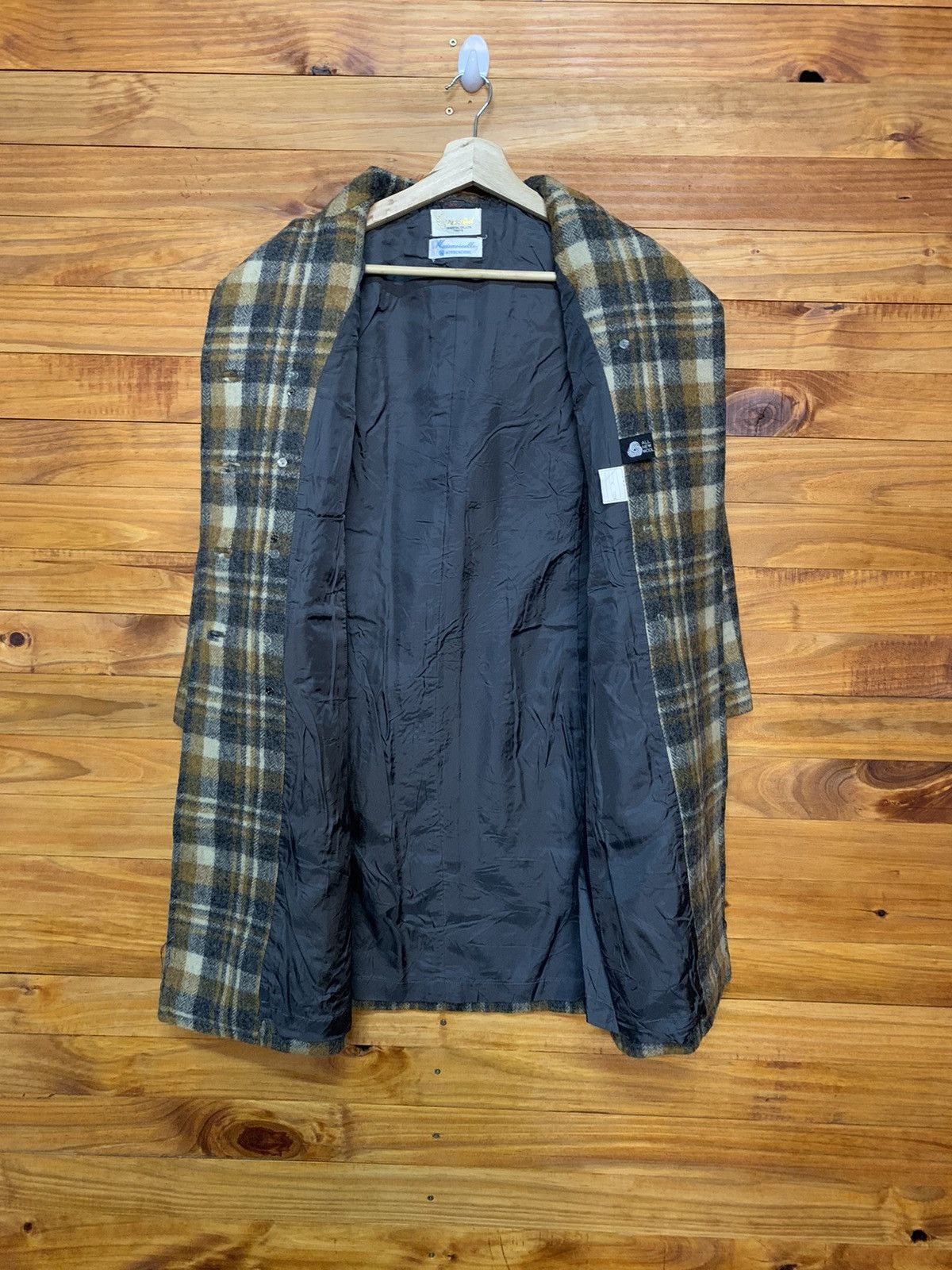 Japanese Brand × Mademoiselle Non Non Vintage Oriental Mademoiselle Plaid Tartan Wool Coat Size US S / EU 44-46 / 1 - 5 Thumbnail