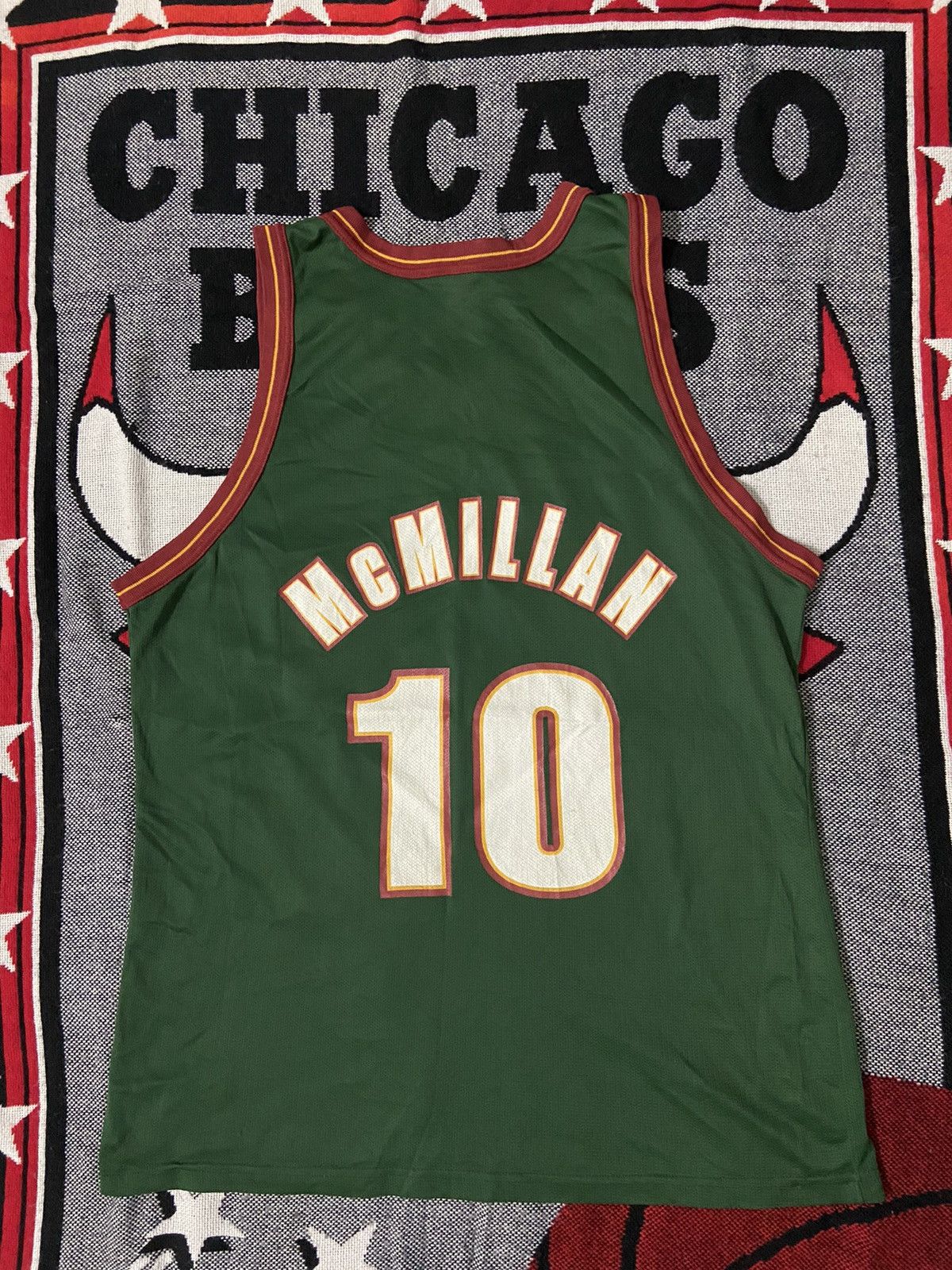 Champion Vtg 90s Nate McMillan Seattle Supersonics Champion Jersey Size US M / EU 48-50 / 2 - 2 Thumbnail