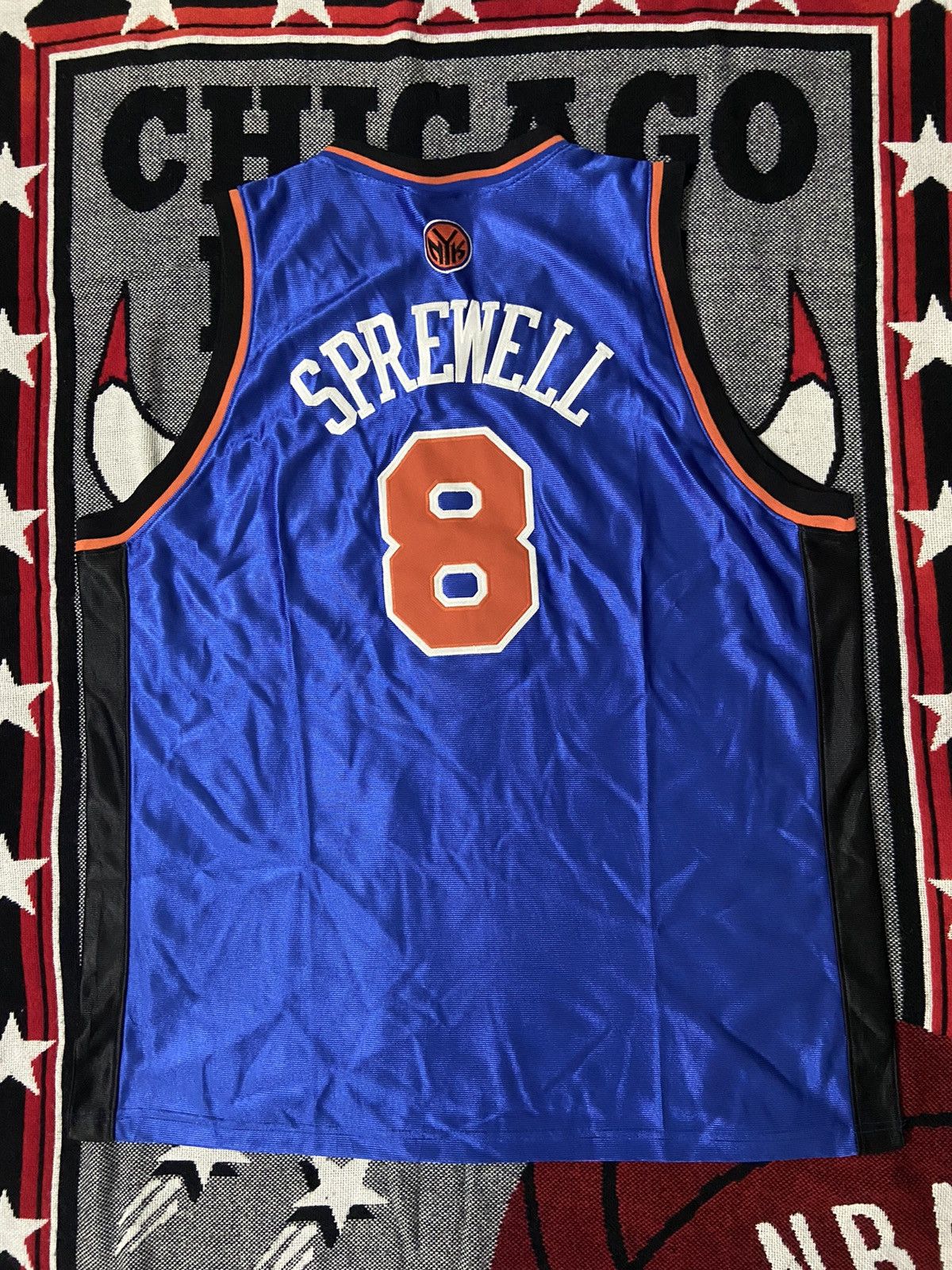 Champion Vtg 90s Latrell Sprewell NY Knicks Authentic Champion Jersey Size US XL / EU 56 / 4 - 2 Thumbnail