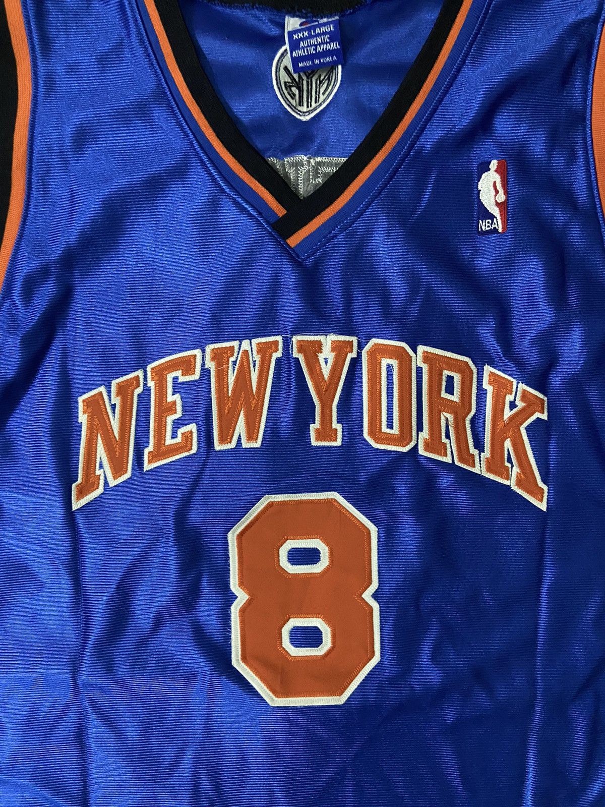 Champion Vtg 90s Latrell Sprewell NY Knicks Authentic Champion Jersey Size US XL / EU 56 / 4 - 3 Thumbnail