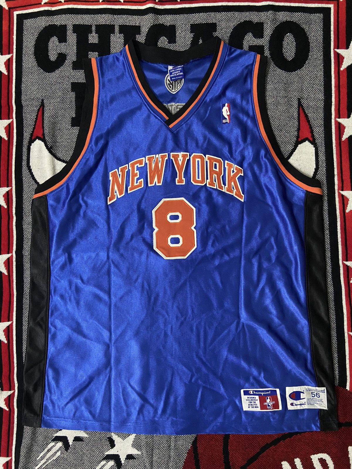 Champion Vtg 90s Latrell Sprewell NY Knicks Authentic Champion Jersey Size US XL / EU 56 / 4 - 1 Thumbnail